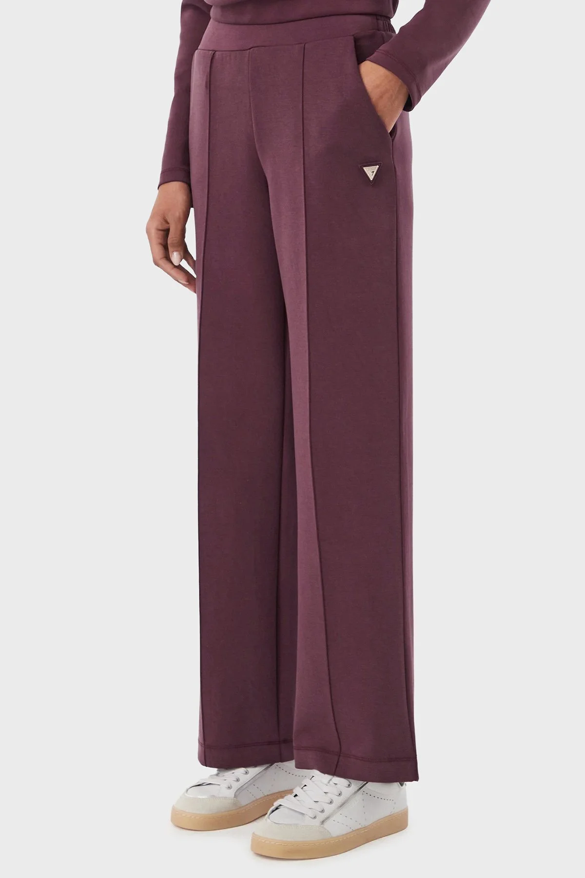 Guess Olympe Regular Fit Lastikli Bel Bol Paça V6YB18K4315 Kadın Pantolon V6YB18 K4315 G596 Bordo - 1