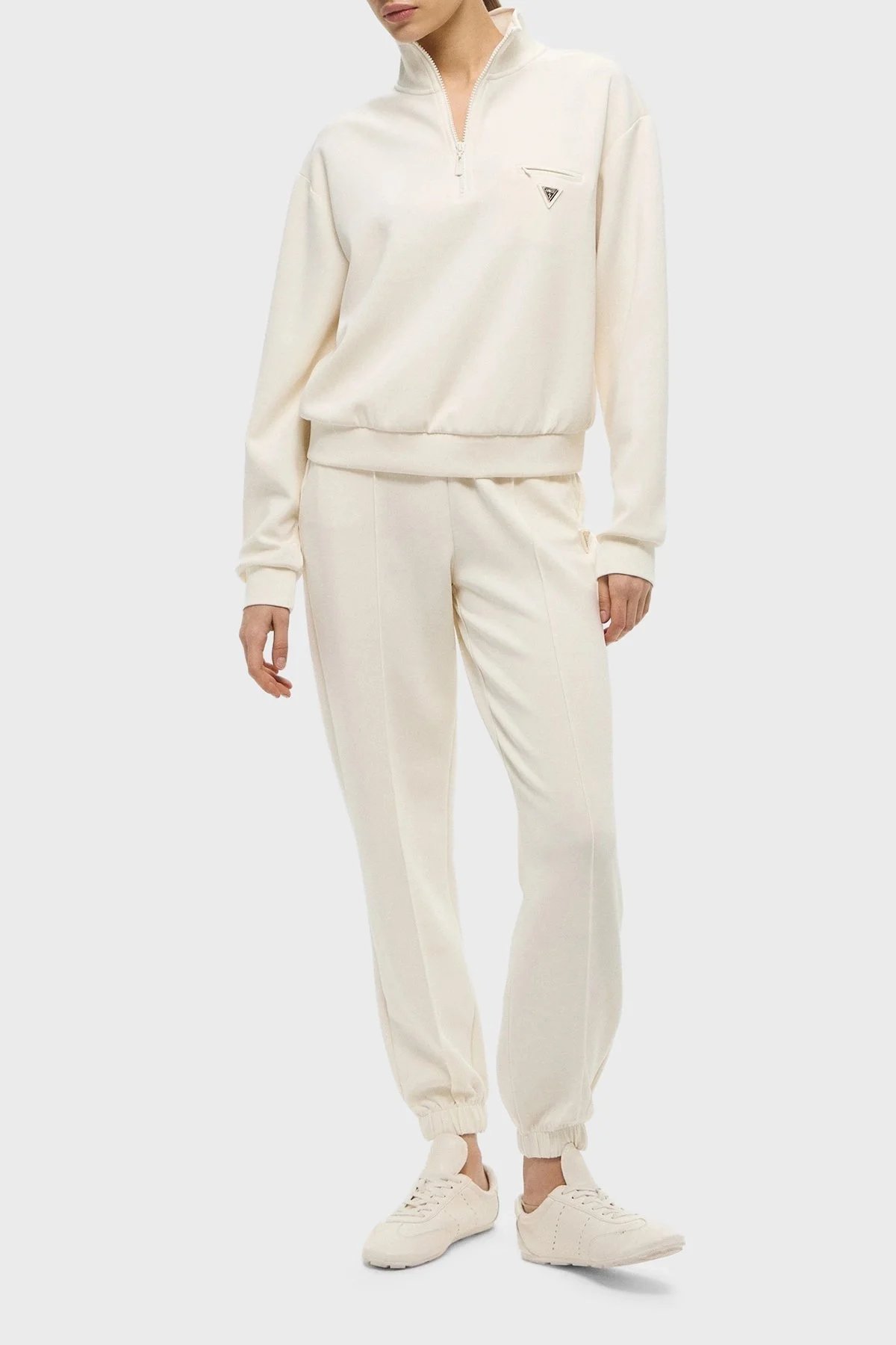 Guess Olympe Regular Fit Lastikli Bel Ribanalı Paça Jogger V5RB11KCAY2 Bayan Pantolon V5RB11 KCAY2 G6K5 EKRU - 7