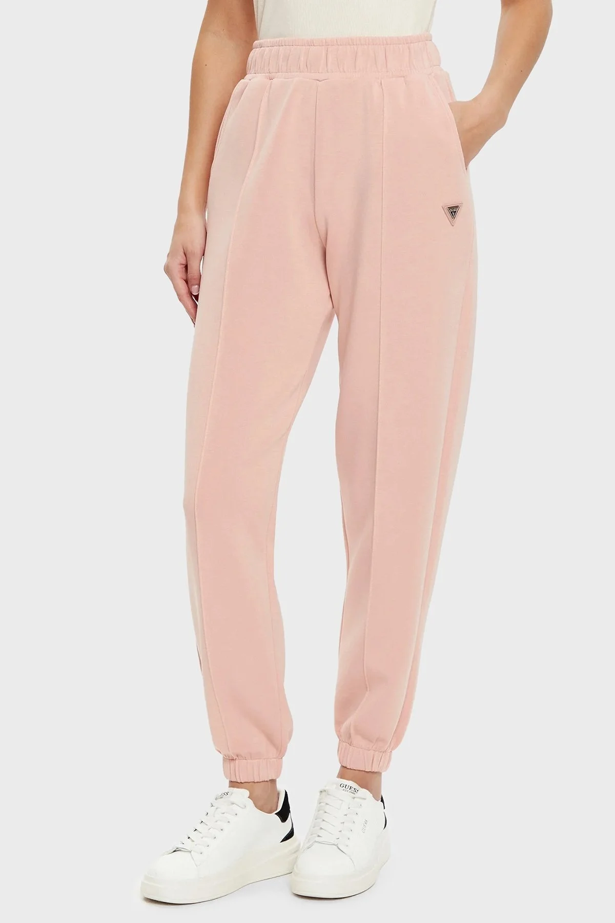 Guess Olympe Regular Fit Lastikli Bel Ribanalı Paça Jogger V5RB11KCAY2 Bayan Pantolon V5RB11 KCAY2 G6M1 PUDRA - 6