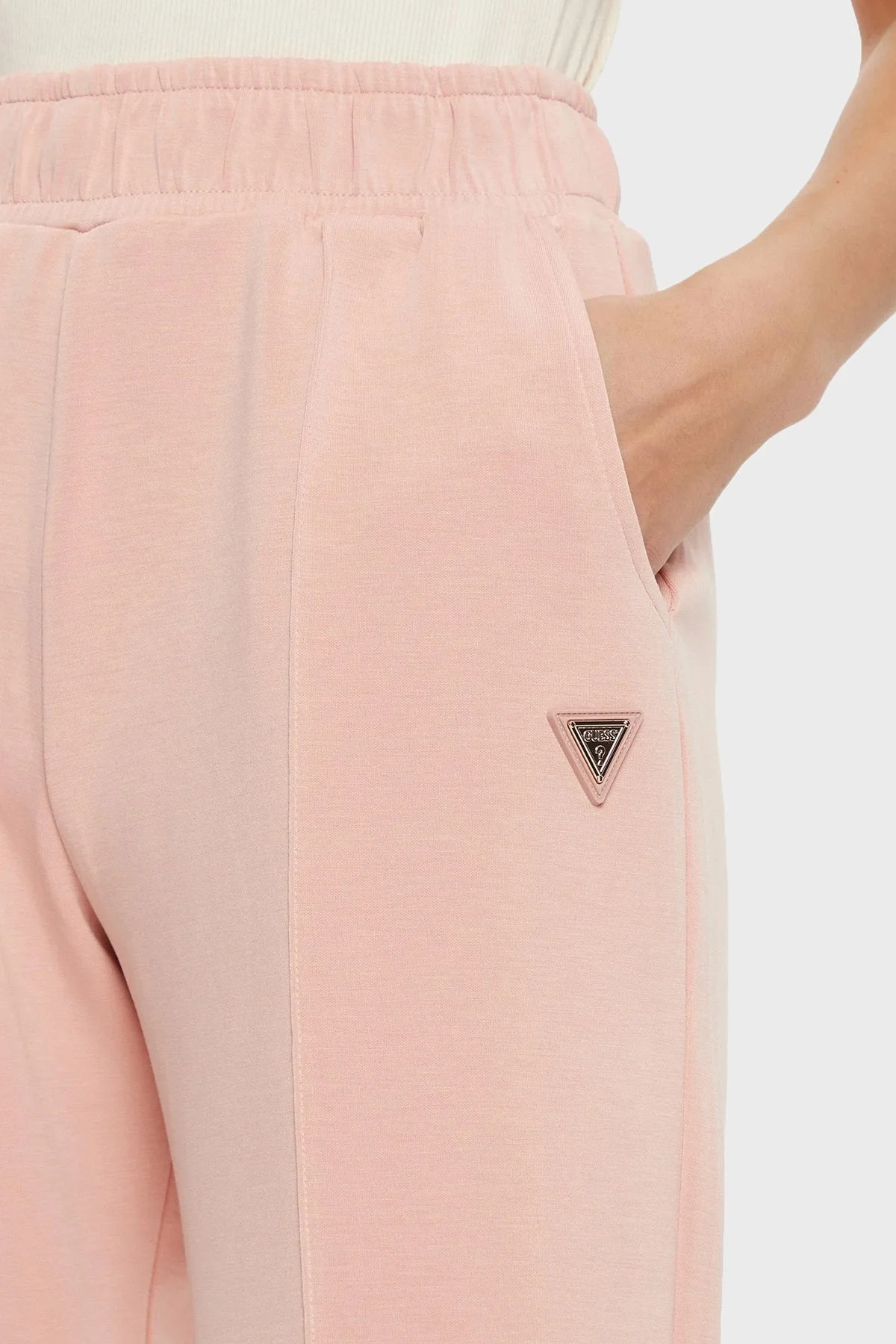 Guess Olympe Regular Fit Lastikli Bel Ribanalı Paça Jogger V5RB11KCAY2 Bayan Pantolon V5RB11 KCAY2 G6M1 PUDRA - 9