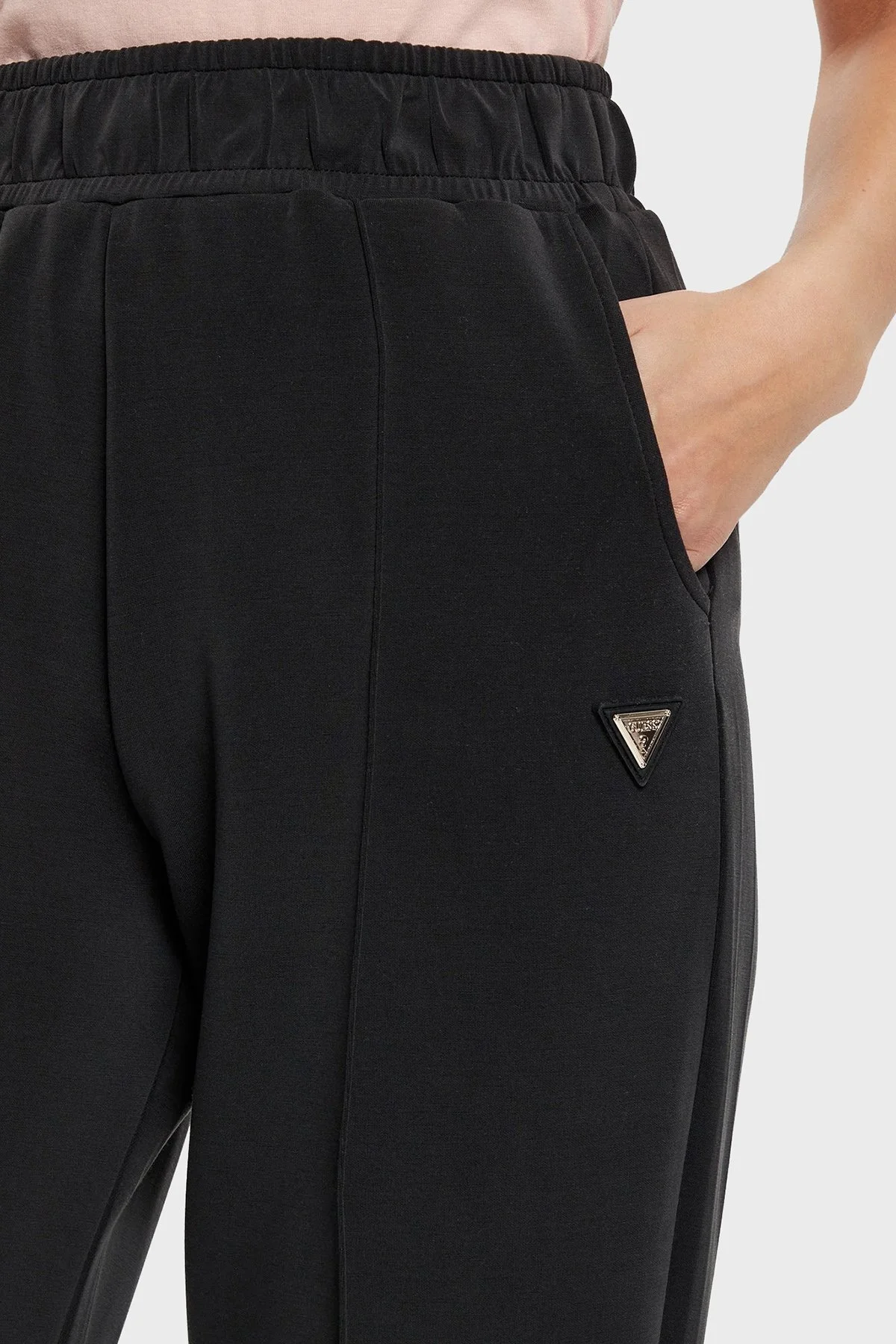 Guess Olympe Regular Fit Lastikli Bel Ribanalı Paça Jogger V5RB11KCAY2 Bayan Pantolon V5RB11 KCAY2 JBLK SİYAH - 9