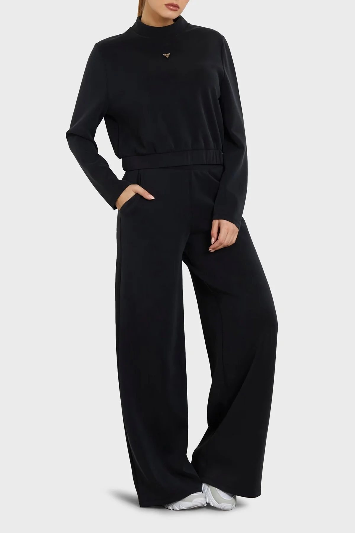 Guess Olympe Regular Fit Normal Bel Bol Paça V4YB07KCAY2 Bayan Pantolon V4YB07 KCAY2 JBLK SİYAH - 3