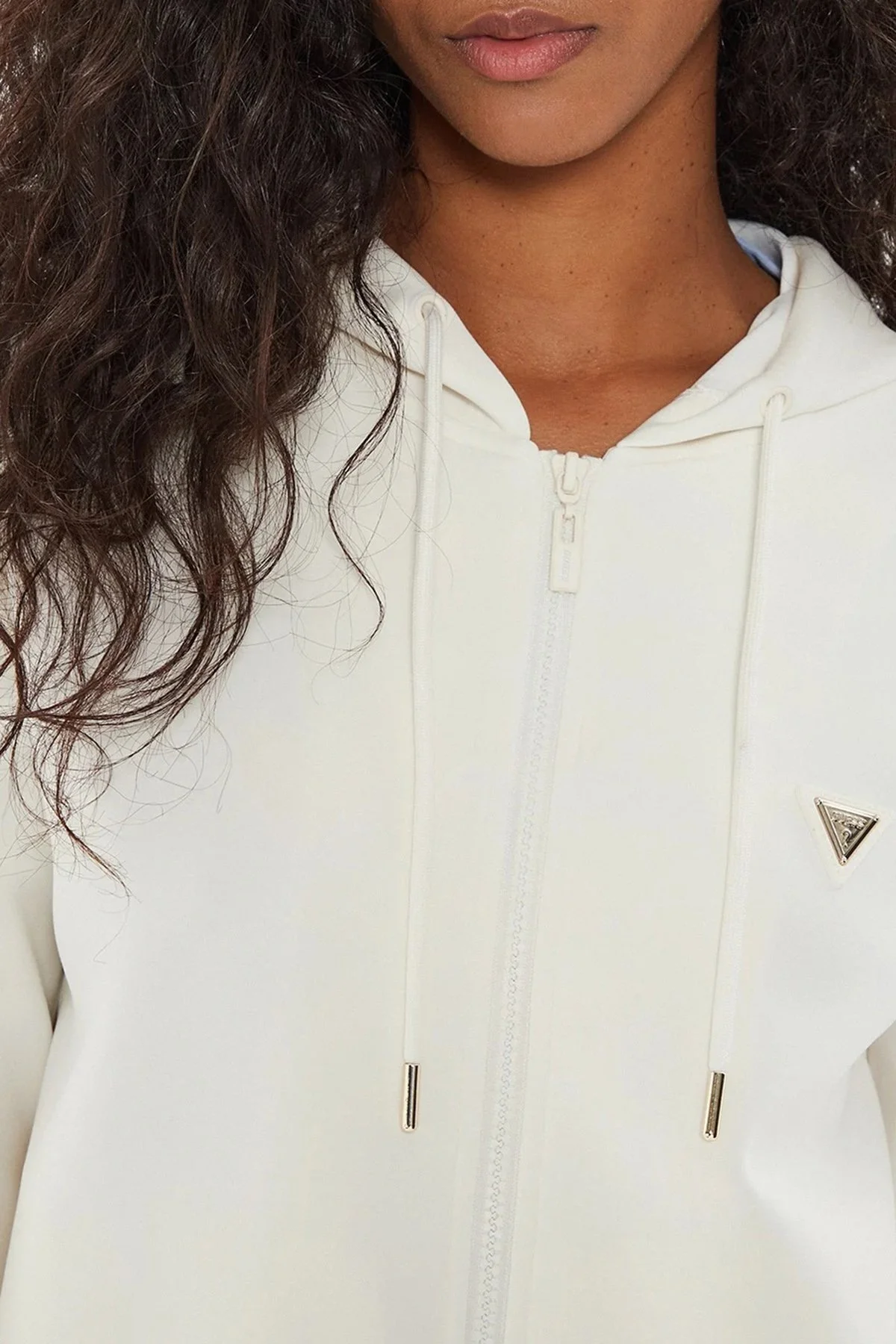 Guess Olympe Scuba Regular Fit Kapüşonlu V4YQ06KCAY2 Bayan Sweat V4YQ06 KCAY2 G6K5 EKRU - 9