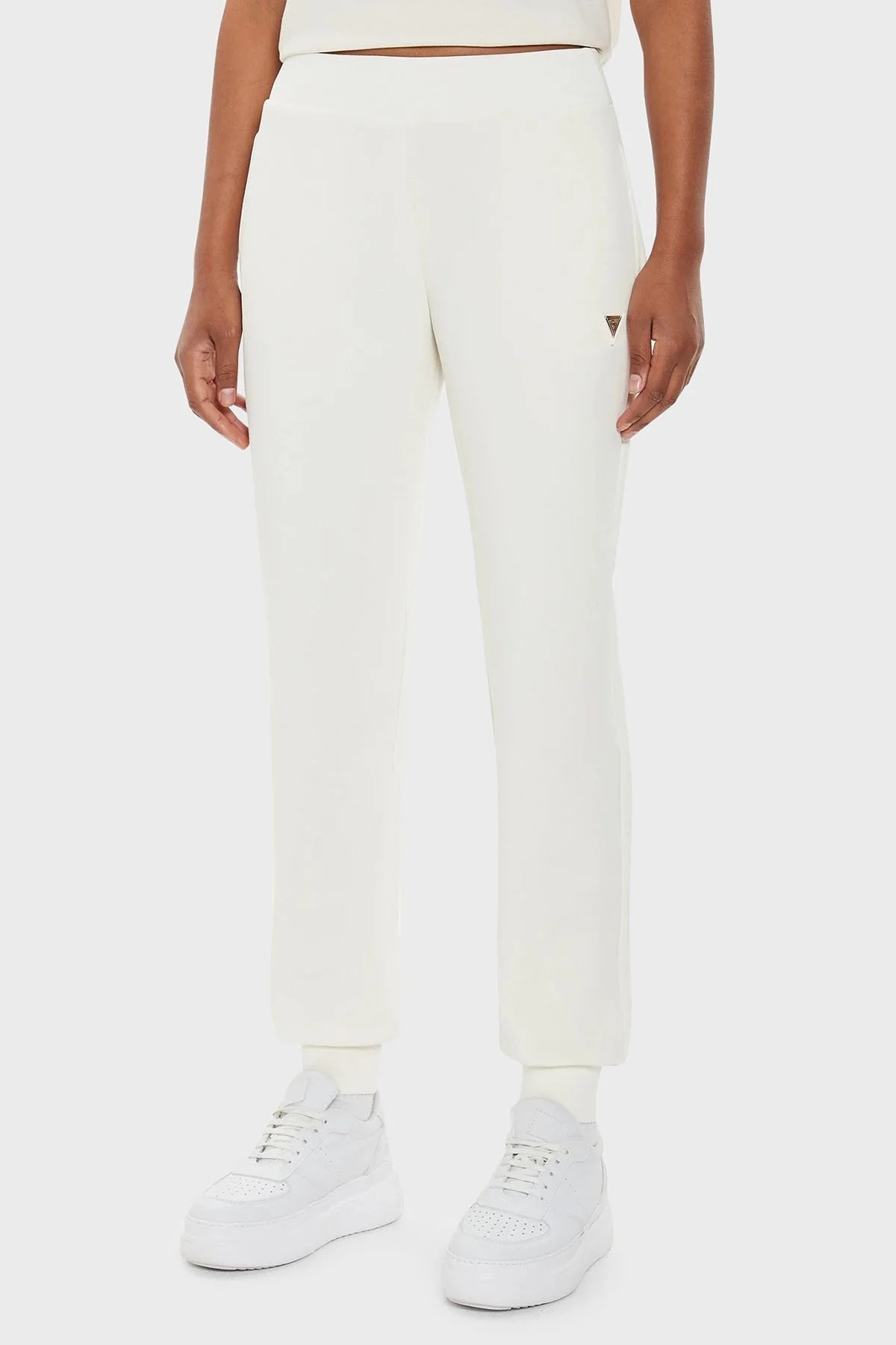 Guess Olympe Steç Modal Regular Fit Yüksek Bel Lastikli Paça Jogger V4YB08KCAY2 Bayan Pantolon V4YB08 KCAY2 G6K5 EKRU - 1