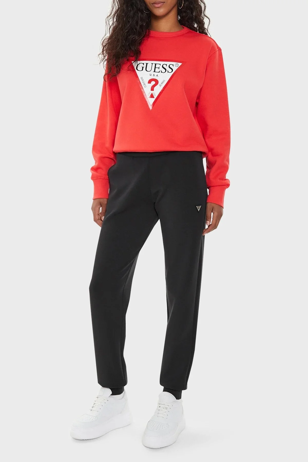 Guess Olympe Steç Modal Regular Fit Yüksek Bel Lastikli Paça Jogger V4YB08KCAY2 Bayan Pantolon V4YB08 KCAY2 JBLK SİYAH - 2