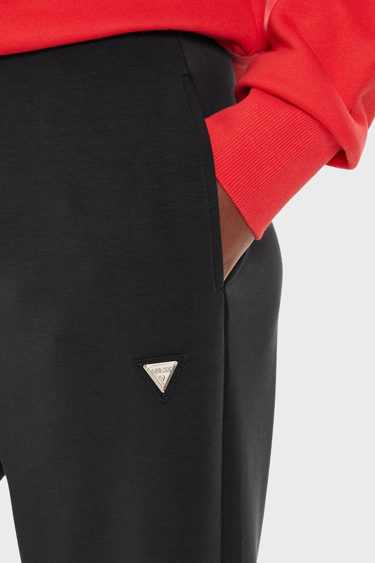 Guess Olympe Steç Modal Regular Fit Yüksek Bel Lastikli Paça Jogger V4YB08KCAY2 Bayan Pantolon V4YB08 KCAY2 JBLK SİYAH - 3