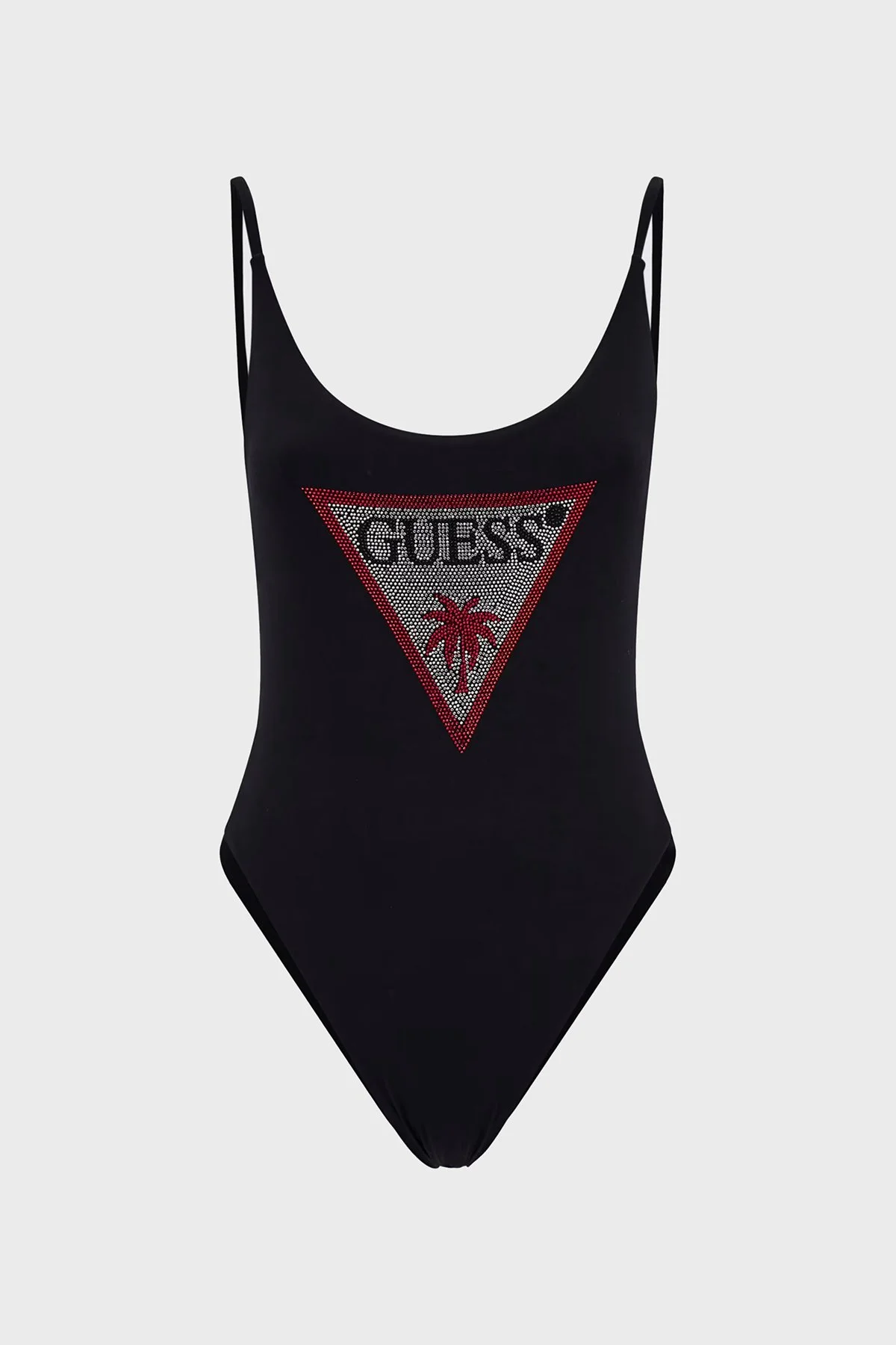 Guess One Piece Logolu İp Askılı E4GJ03MC040 Kadın Mayo E4GJ03 MC040 JBLK SİYAH - 5