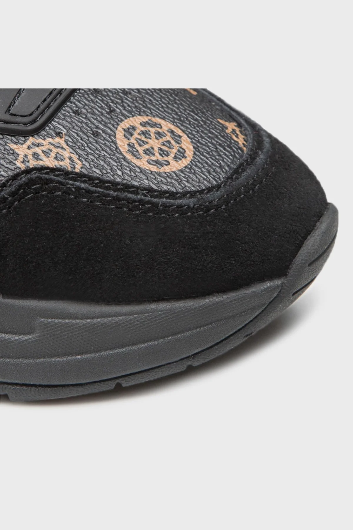 Guess Orlando Cırtlı Gizli Topuklu Bayan Ayakkabı FL8OAD FAP12 BLKBR SİYAH-KAHVE - 5