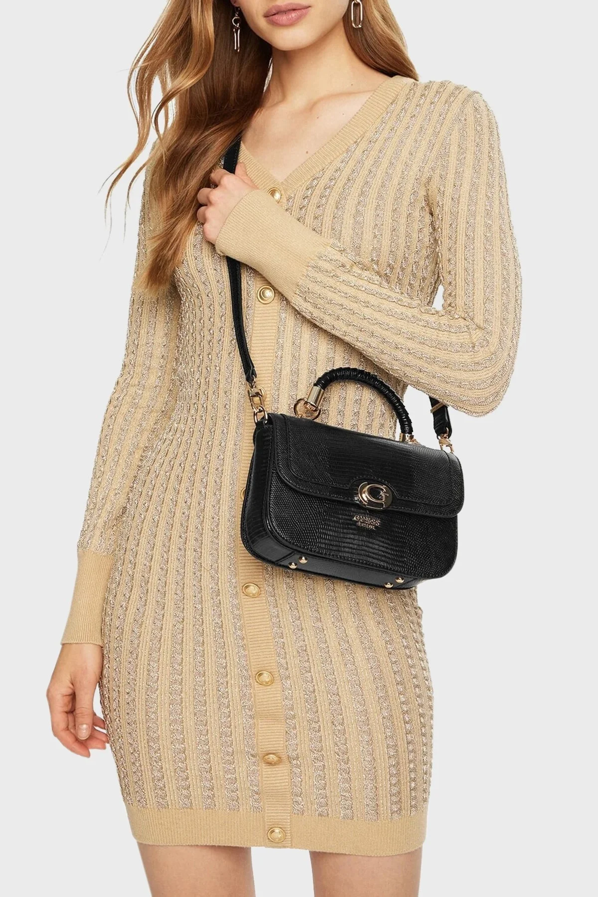 Guess Orlina Logolu Çıkarılabilir Askılı HWKG9531200 Bayan Çanta HWKG95 31200 BLA SİYAH - 7