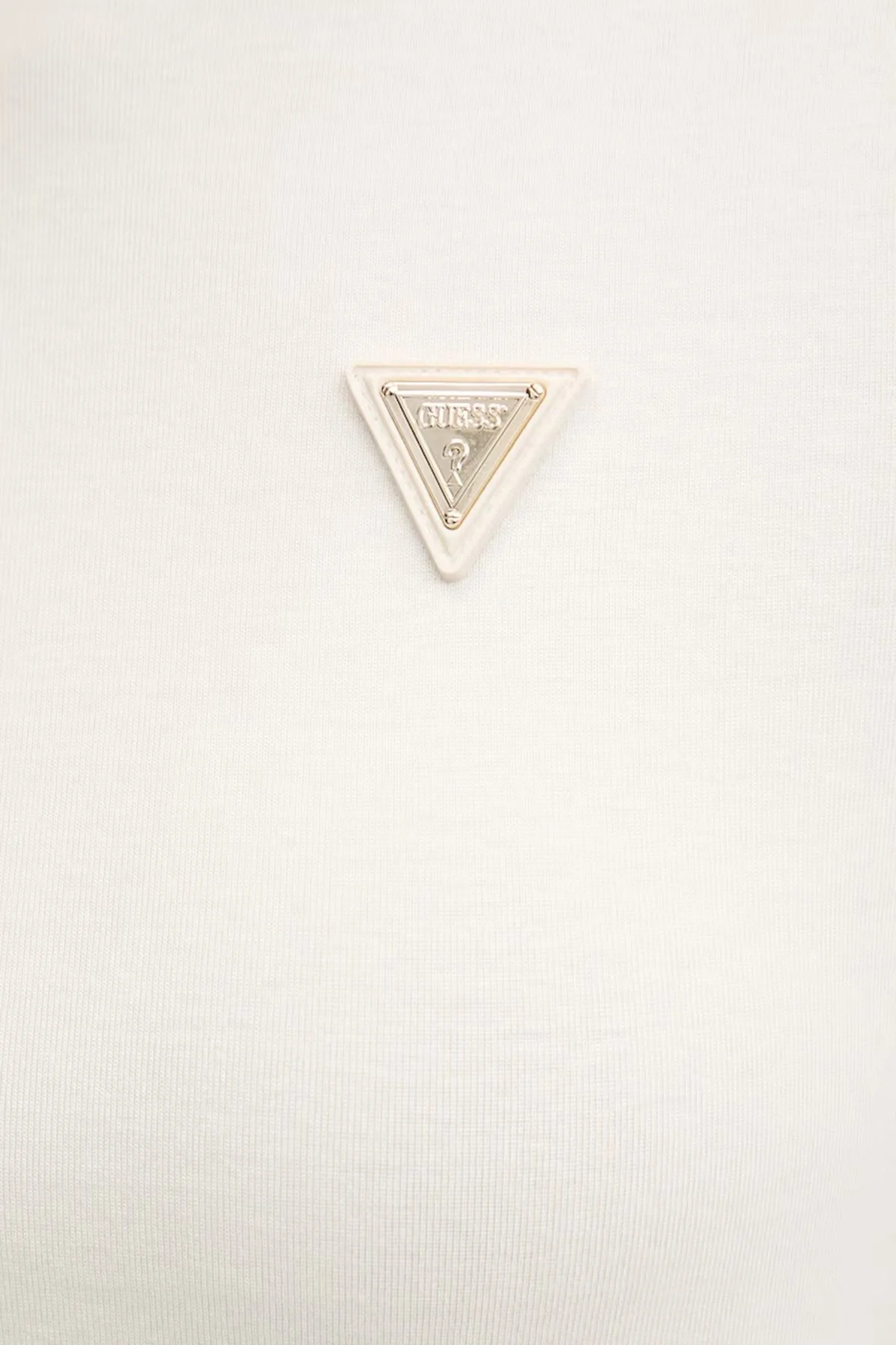 Guess Pamuk Karışımlı Slim Fit Bisiklet Yaka Logolu V6RI17KD741 Bayan T Shirt V6RI17 KD741 G1O6 BEYAZ - 5