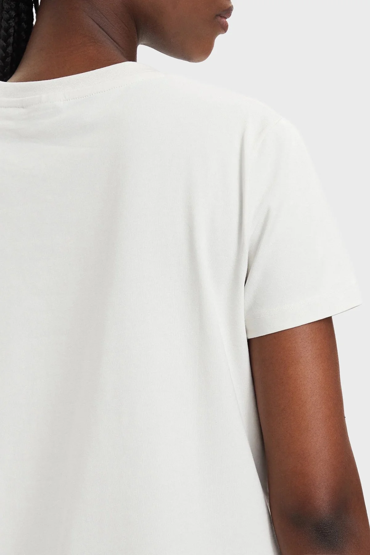 Guess Pamuklu Regular Fit Bisiklet Yaka Taşlı V6GI12K3325 Kadın T Shirt V6GI12 K3325 G056 EKRU - 5