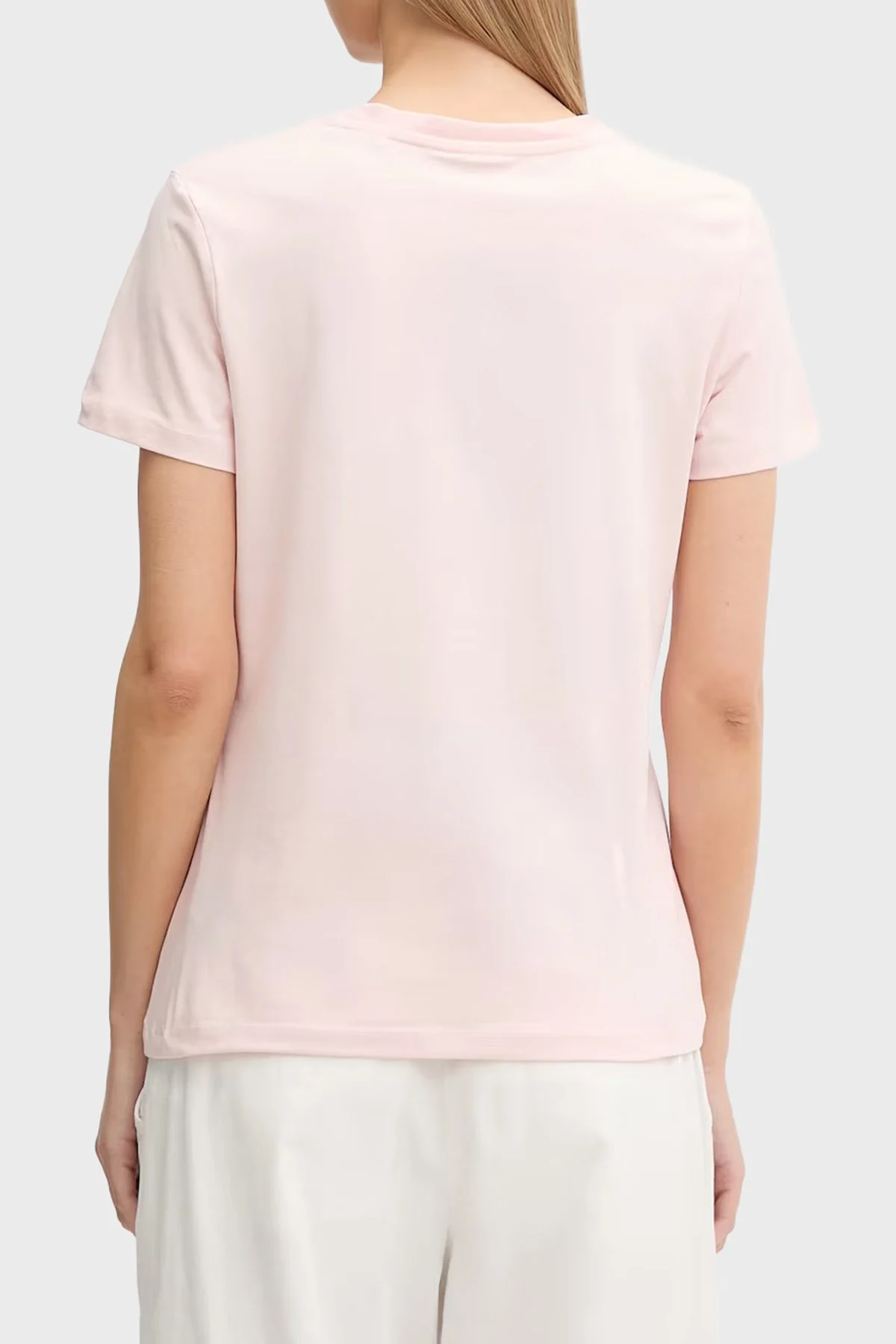 Guess Pamuklu Regular Fit Bisiklet Yaka Taşlı V6GI12K3325 Kadın T Shirt V6GI12 K3325 G63M PUDRA - 3