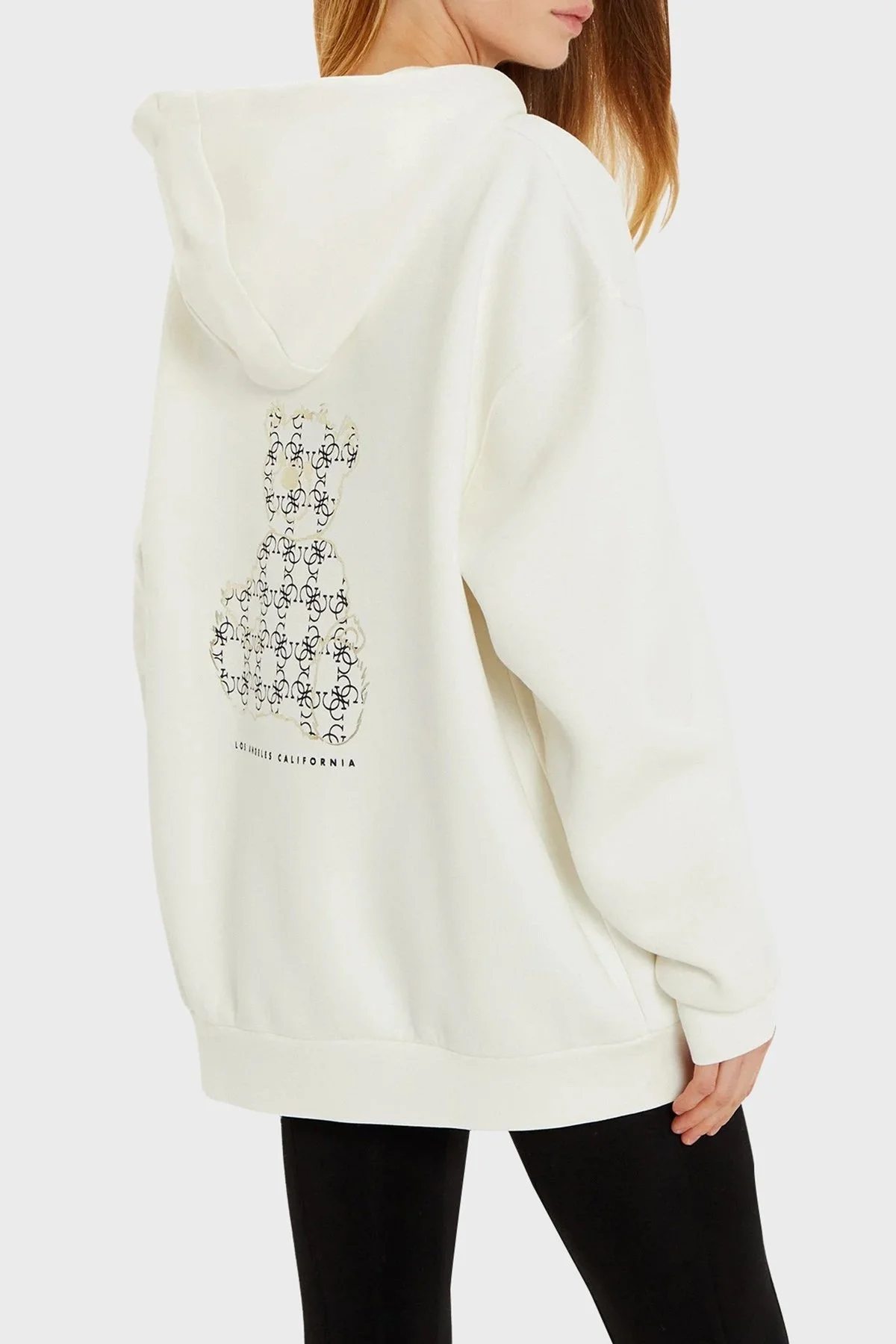 Guess Pamuklu Regular Fit Kapüşonlu V4BQ22KCHX0 Bayan Sweat V4BQ22 KCHX0 G042 EKRU - 7