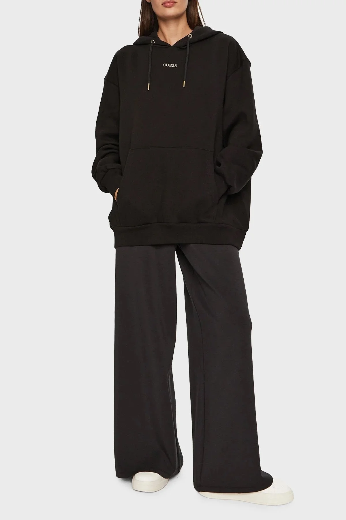 Guess Pamuklu Regular Fit Kapüşonlu V4BQ22KCHX0 Bayan Sweat V4BQ22 KCHX0 JBLK SİYAH - 3