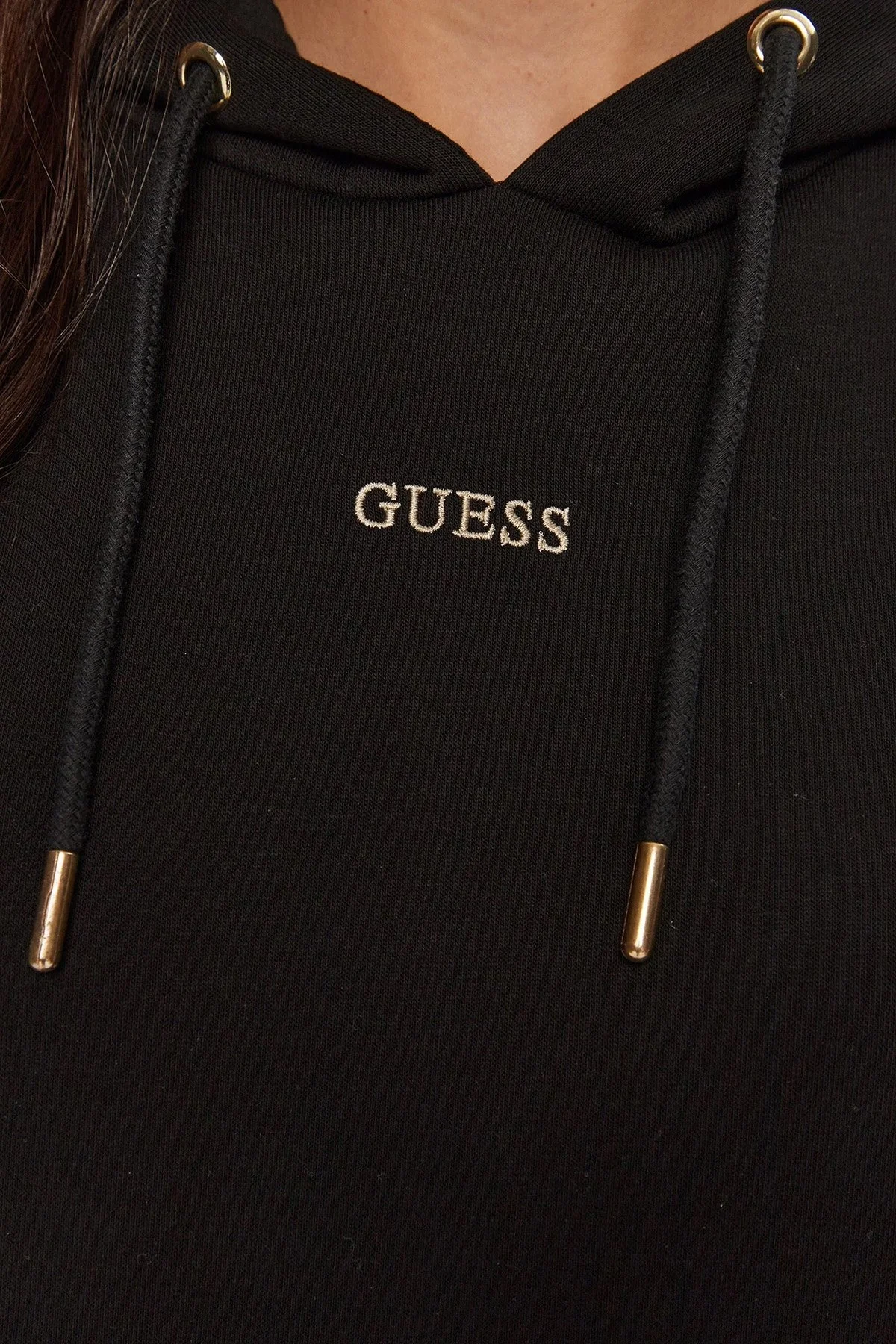Guess Pamuklu Regular Fit Kapüşonlu V4BQ22KCHX0 Bayan Sweat V4BQ22 KCHX0 JBLK SİYAH - 5