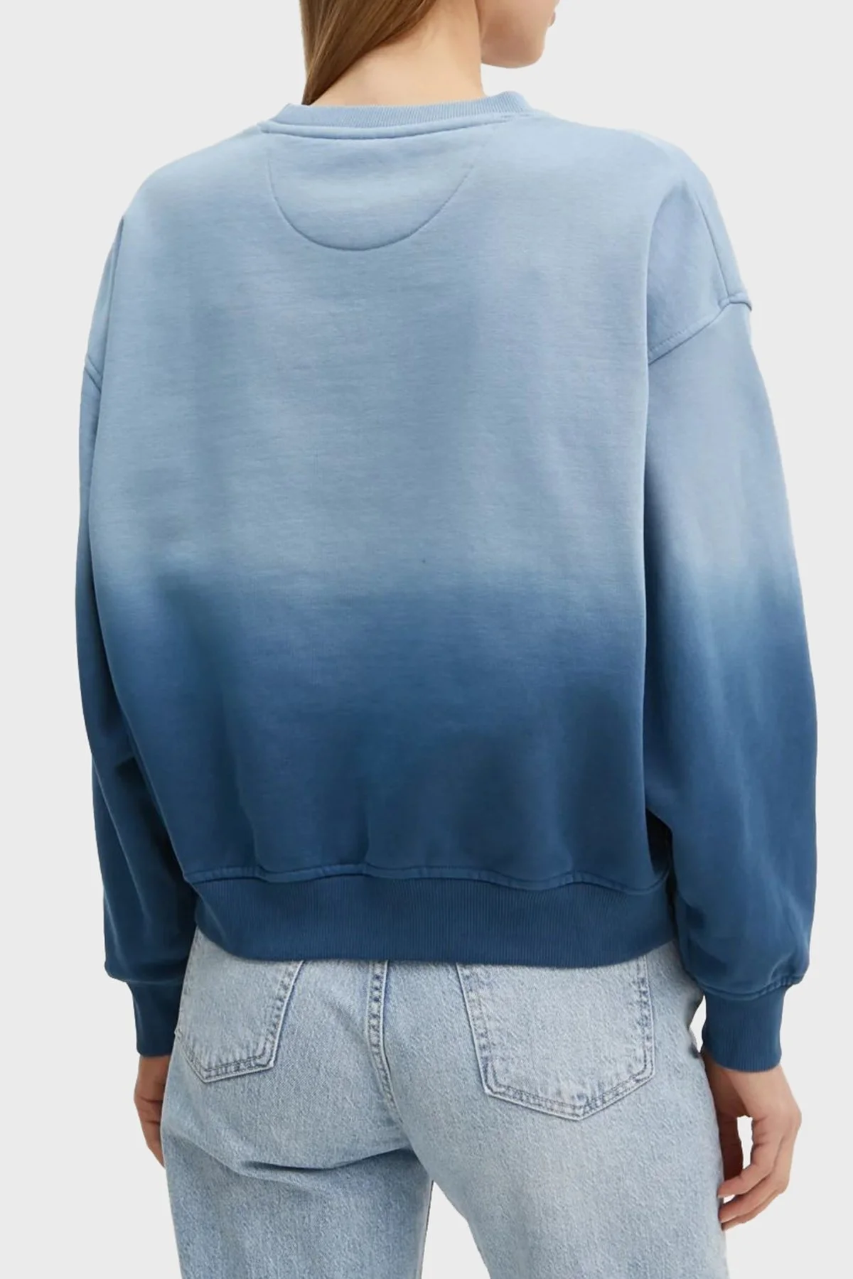 Guess Pamuklu Relaxed Fit Bisiklet Yaka Logolu W4BQ10KBY51 Bayan Sweat W4BQ10 KBY51 FB5P MAVİ - 2