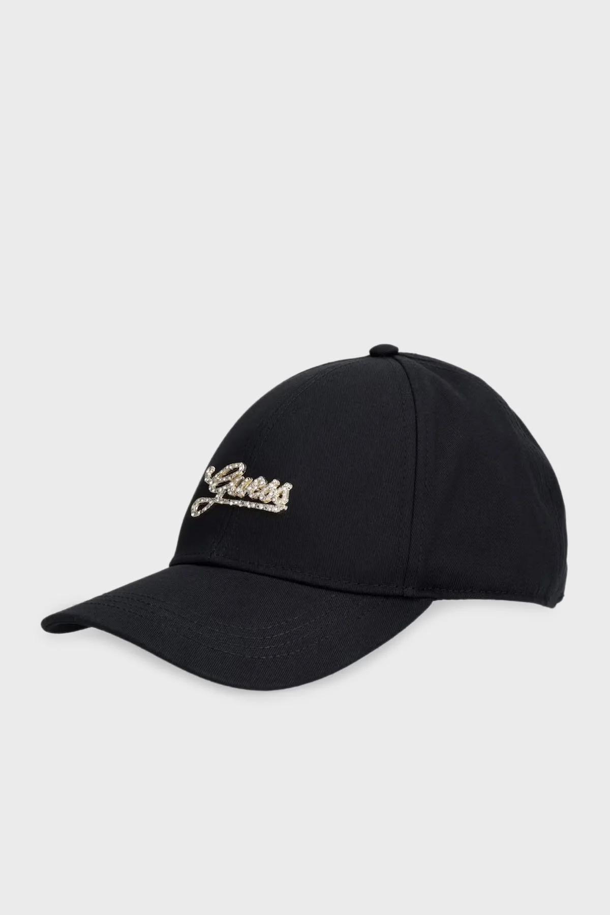 Guess Pamuklu Taşlı Logolu AW5475COT01 Kadın Şapka AW5475 COT01 BLA SİYAH - 1