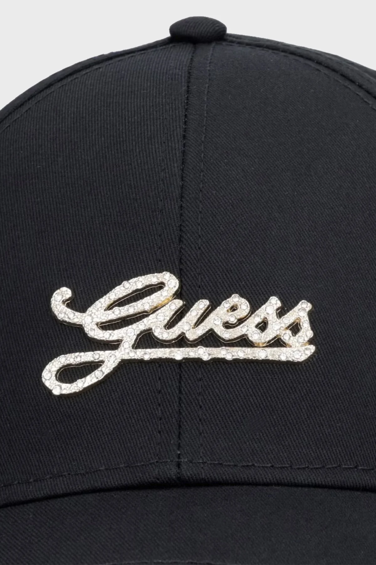 Guess Pamuklu Taşlı Logolu AW5475COT01 Kadın Şapka AW5475 COT01 BLA SİYAH - 2