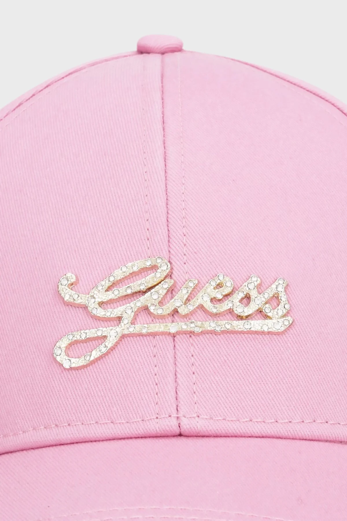 Guess Pamuklu Taşlı Logolu AW5475COT01 Bayan Şapka AW5475 COT01 ROS PEMBE - 2