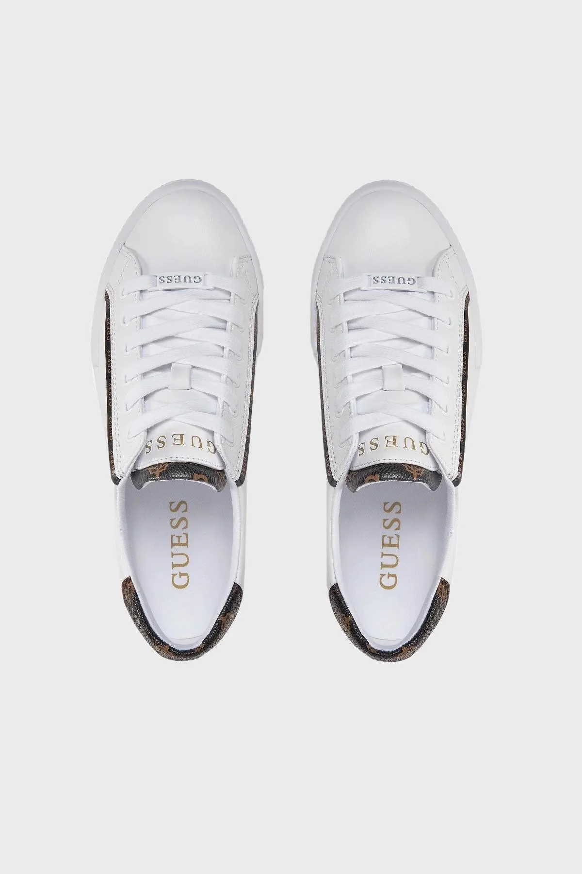 Guess Pardie6 Logolu Sneaker FLJPR6ELE12 Bayan Ayakkabı FLJPR6 ELE12 WHITE BEYAZ - 5