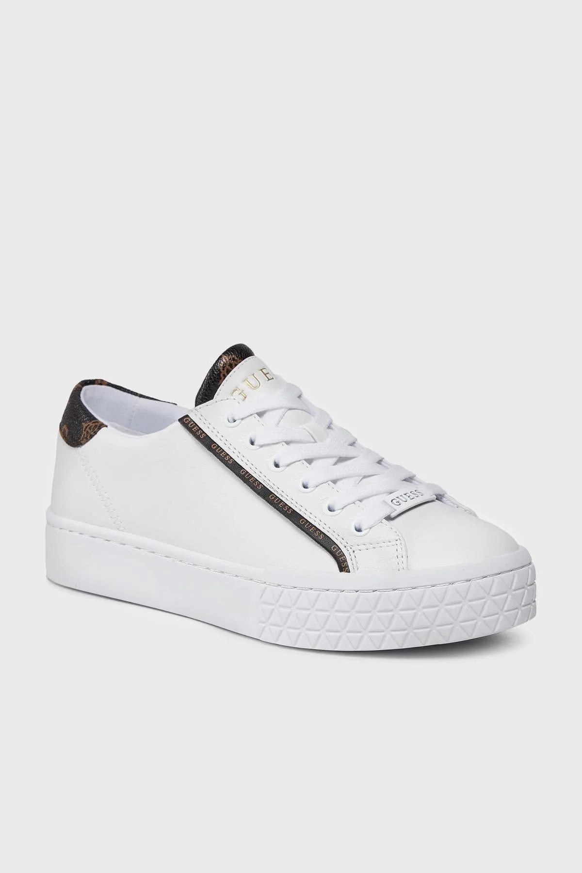 Guess Pardie6 Logolu Sneaker FLJPR6ELE12 Bayan Ayakkabı FLJPR6 ELE12 WHITE BEYAZ - 6