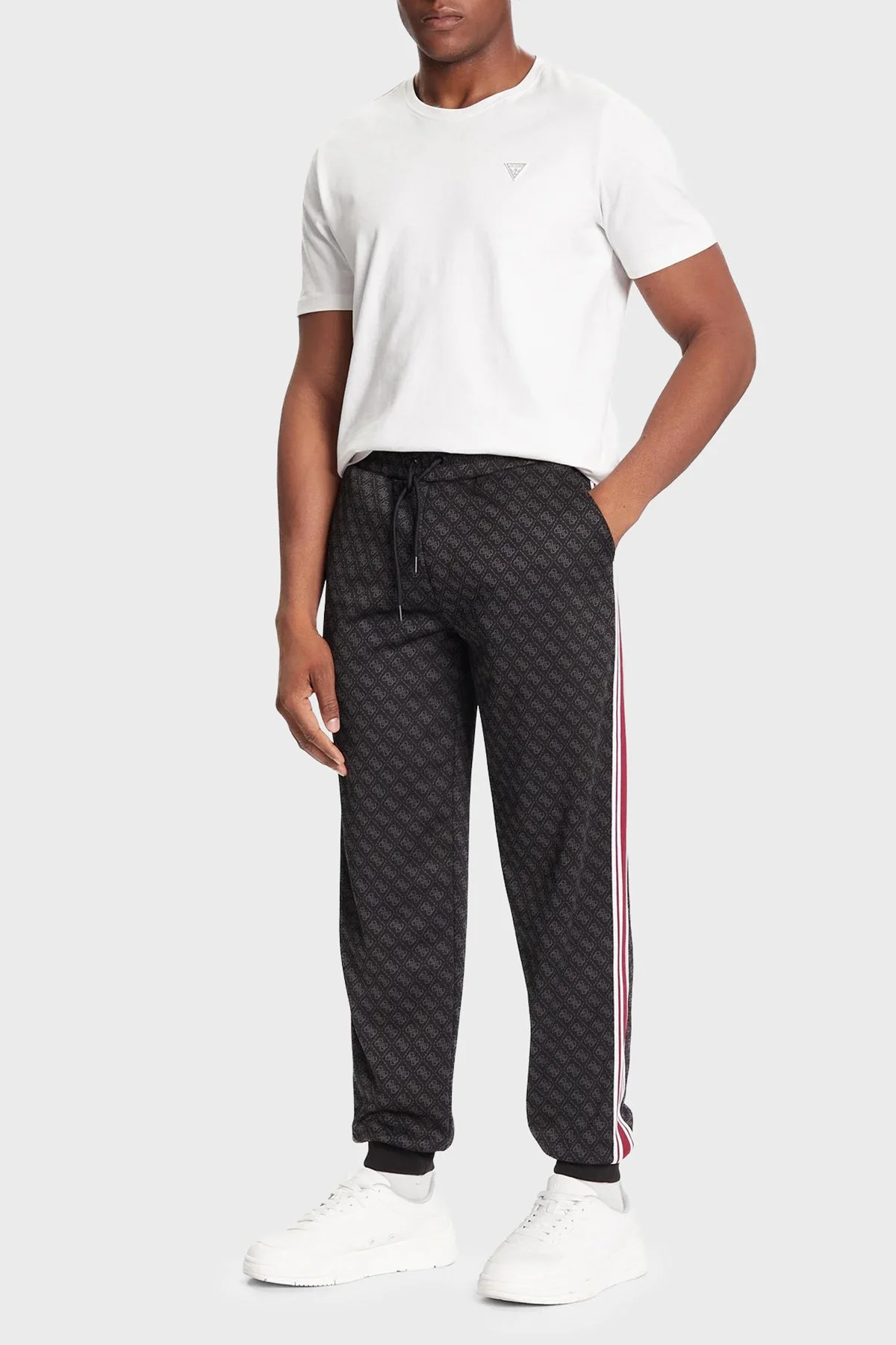 Guess Parimo 4G Logolu Regular Fit Normal Bel Lastikli Paça Z5BB19K2042 Erkek Pantolon Z5BB19 K2042 FJ9N SİYAH - 4