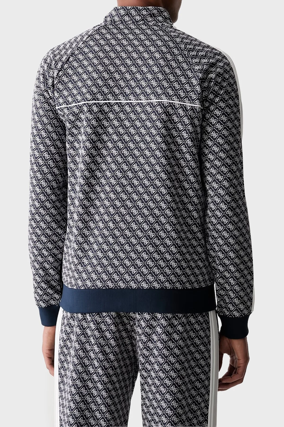 Guess Parimo 4G Logolu Relaxed Fit Dik Yaka Fermuarlı Z6YQ16K4620 Erkek Sweat Z6YQ16 K4620 FBI2 Lacivert - 3