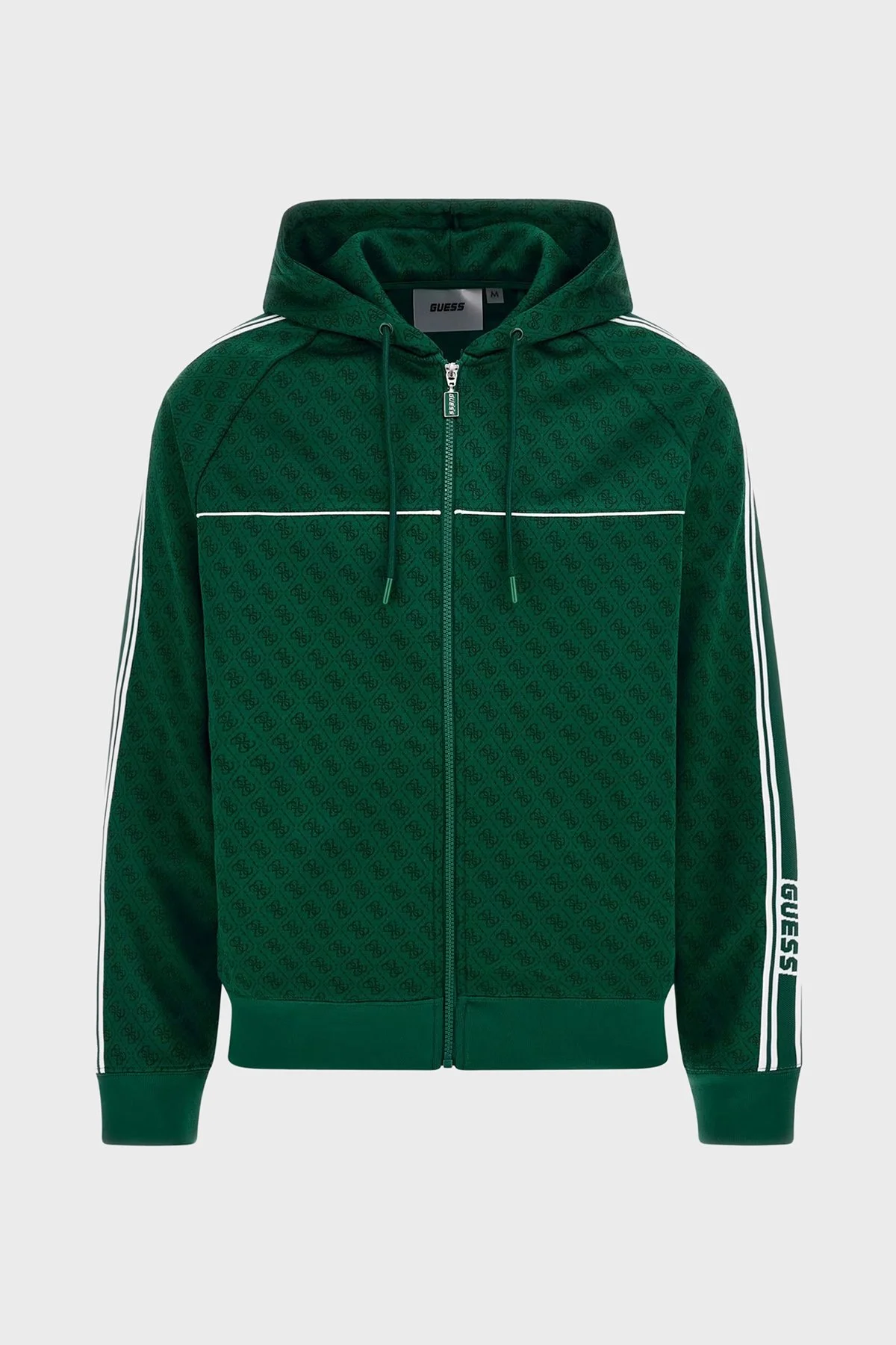 Guess Parimo 4G Logolu Relaxed Fit Kapüşonlu Fermuarlı Z5BQ13K2042 Erkek Sweat Z5BQ13 K2042 F8PO HAKİ - 5