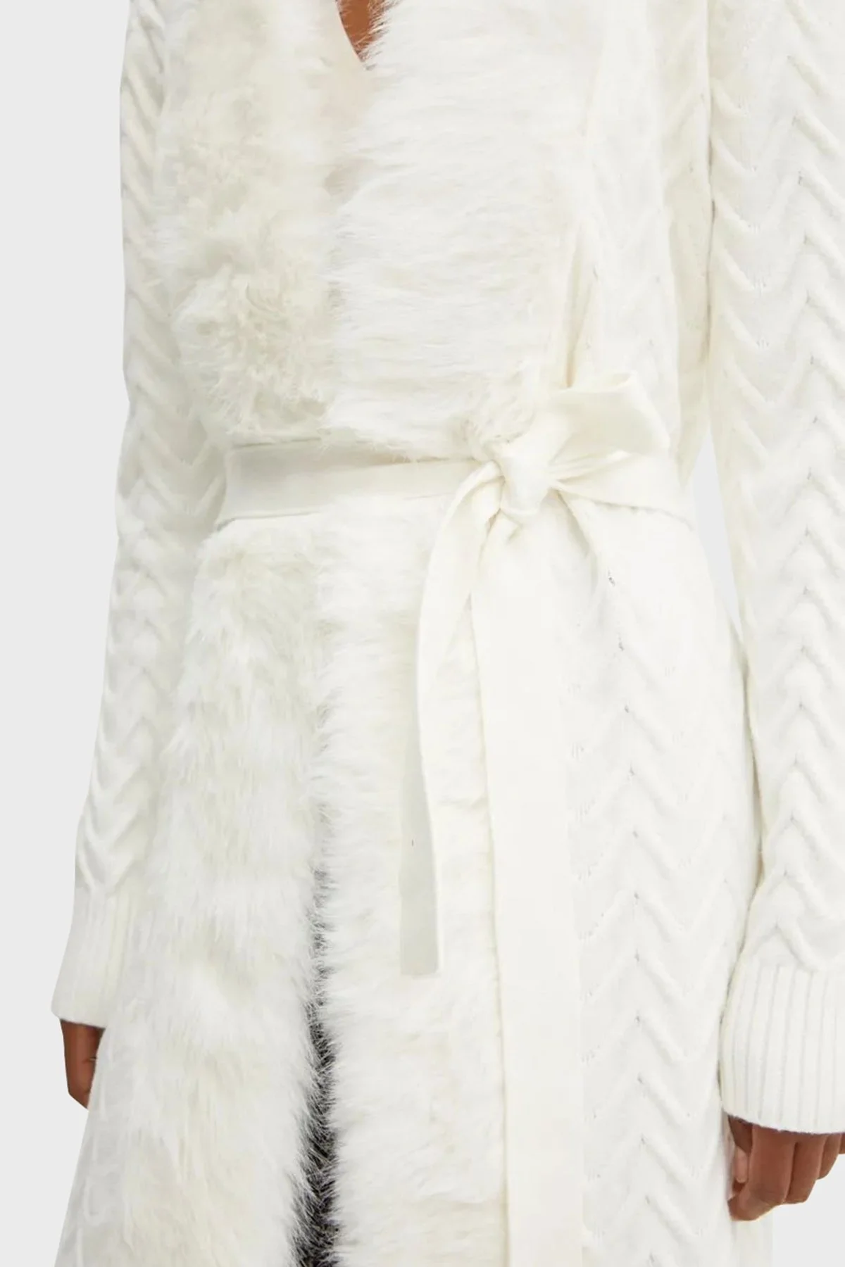 Marciano by Guess Paula Yumuşak Tüylü Regular Fit Şal Yaka Uzun 4BGR475618Z Bayan Hırka 4BGR47 5618Z G1CR BEYAZ - 10