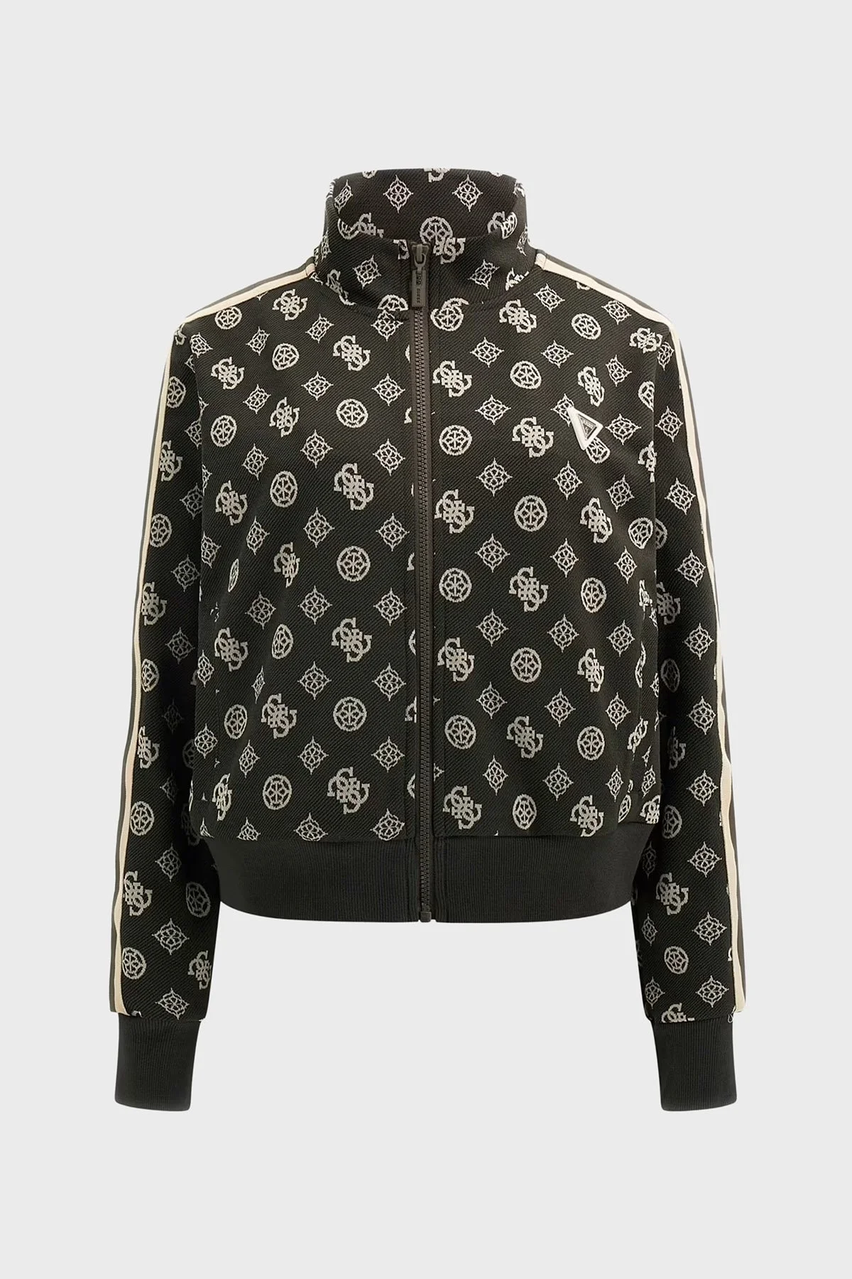 Guess Peony 4G Logo Baskılı Regular Fit Dik Yaka Crop V5YQ07K0282 Bayan Sweat V5YQ07 K0282 FJ8C SİYAH - 6