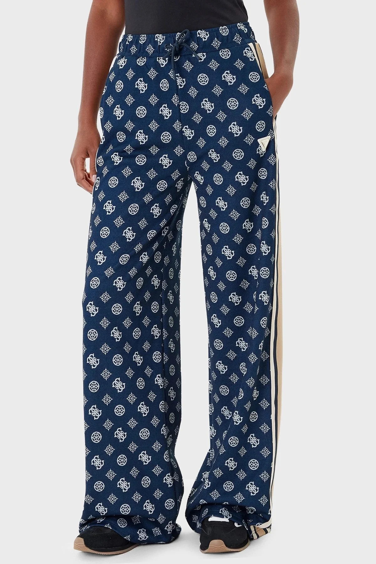 Guess Peony 4G Logo Baskılı Regular Fit Yüksek Bel Jogger V5YB10K0282 Bayan Pantolon V5YB10 K0282 FBBQ LACİVERT - 1