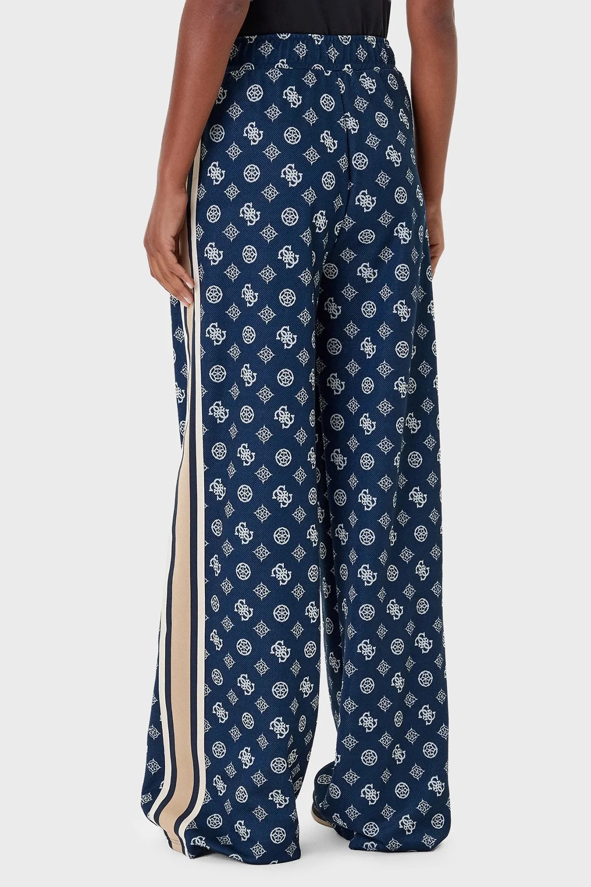 Guess Peony 4G Logo Baskılı Regular Fit Yüksek Bel Jogger V5YB10K0282 Bayan Pantolon V5YB10 K0282 FBBQ LACİVERT - 3