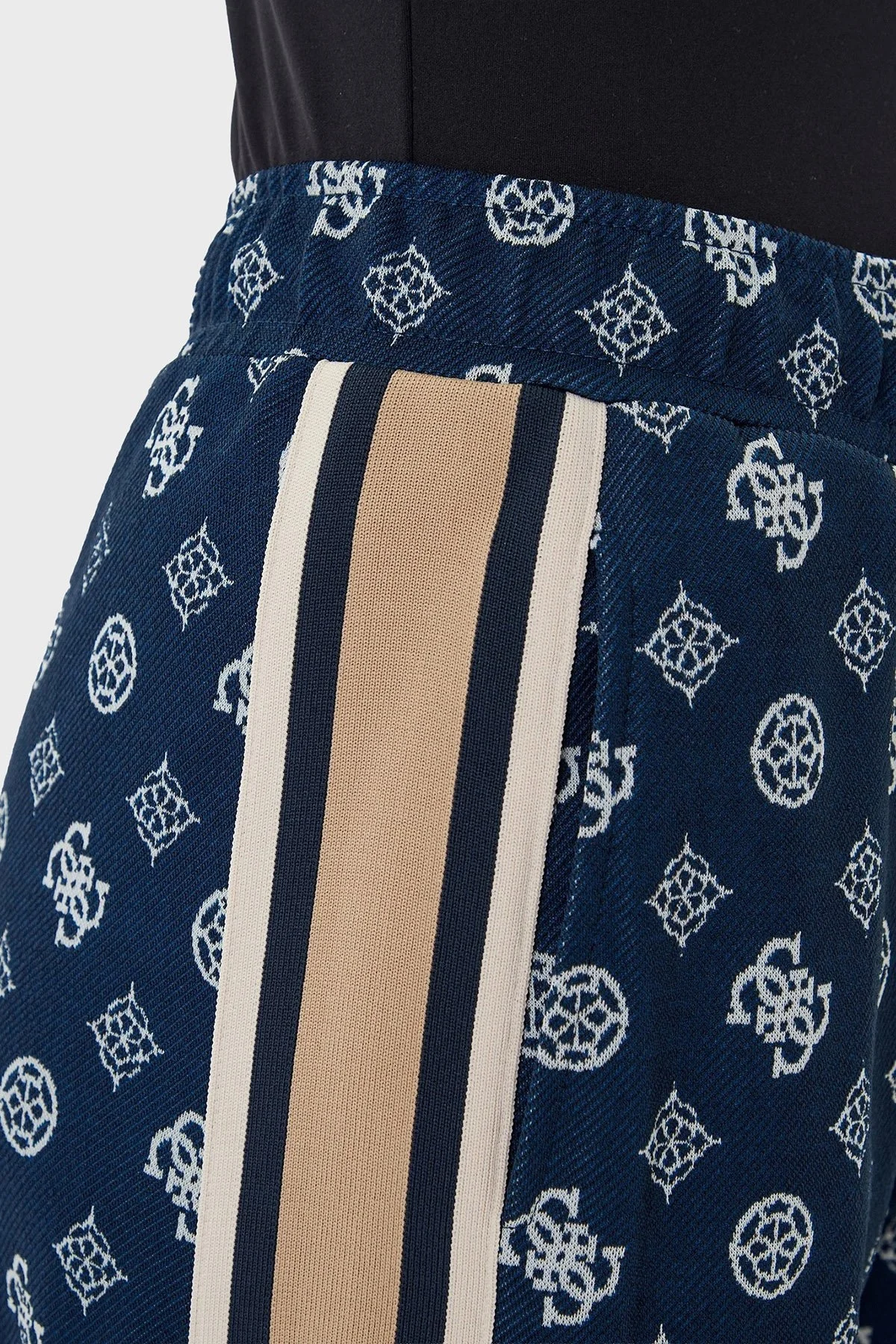 Guess Peony 4G Logo Baskılı Regular Fit Yüksek Bel Jogger V5YB10K0282 Bayan Pantolon V5YB10 K0282 FBBQ LACİVERT - 5