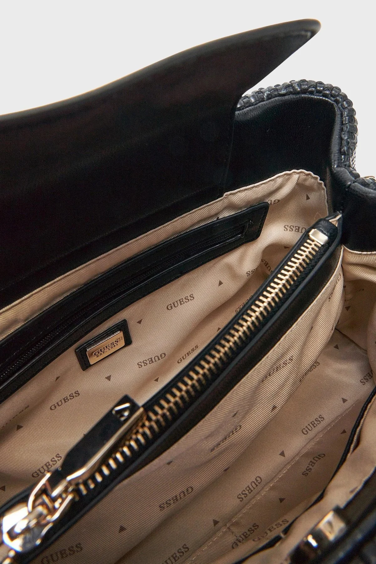 Guess Phaedra Logolu Çıkarılabilir Askılı HWWG9638050 Bayan Çanta HWWG9638050 BLA SİYAH - 8