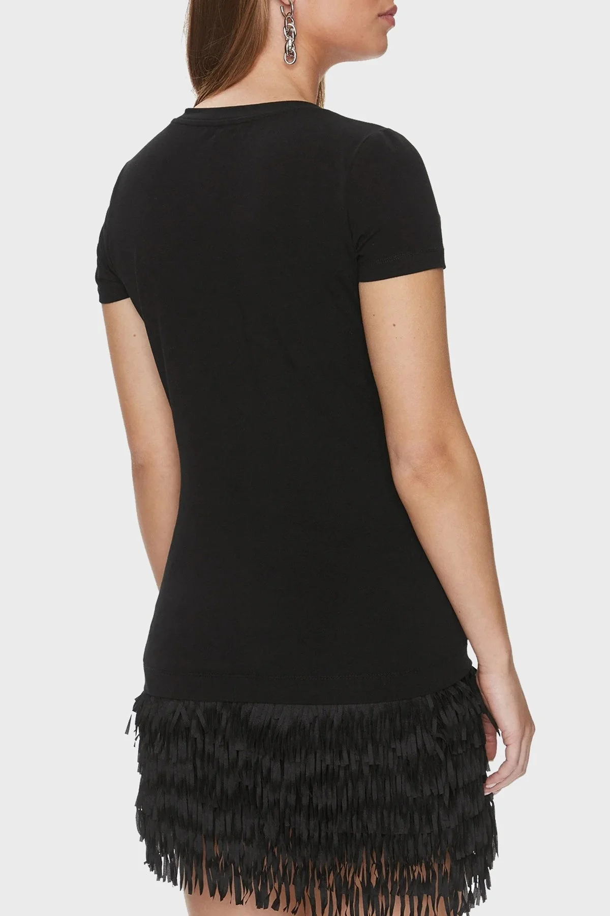 Guess Pony Pamuklu Slim Fit Bisiklet Yaka W4RI45 J1314 Bayan T Shirt W4RI45J1314 JBLK SİYAH - 2