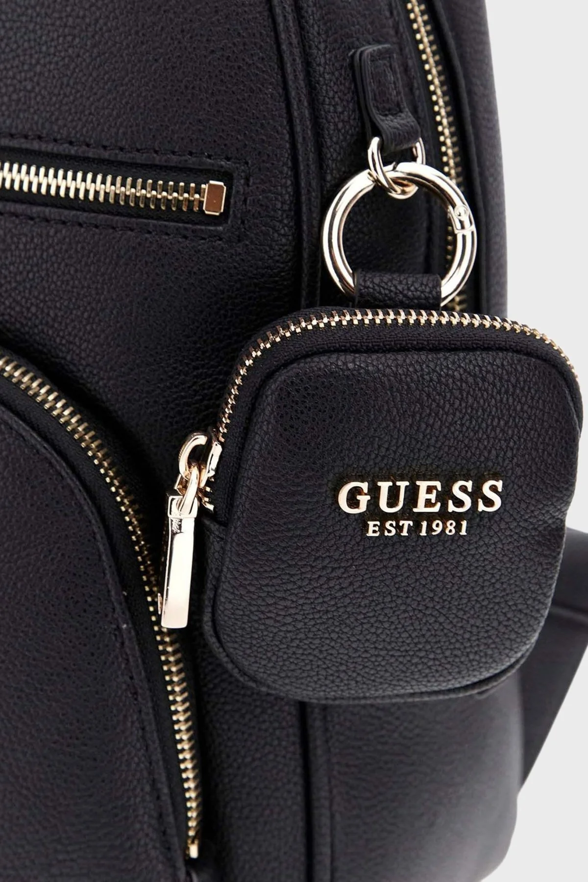 Guess Power Logolu Ayarlanabilir Çift Askılı HWBG7124350 Bayan Sırt Çantası HWBG71 24350 BLA SİYAH - 4