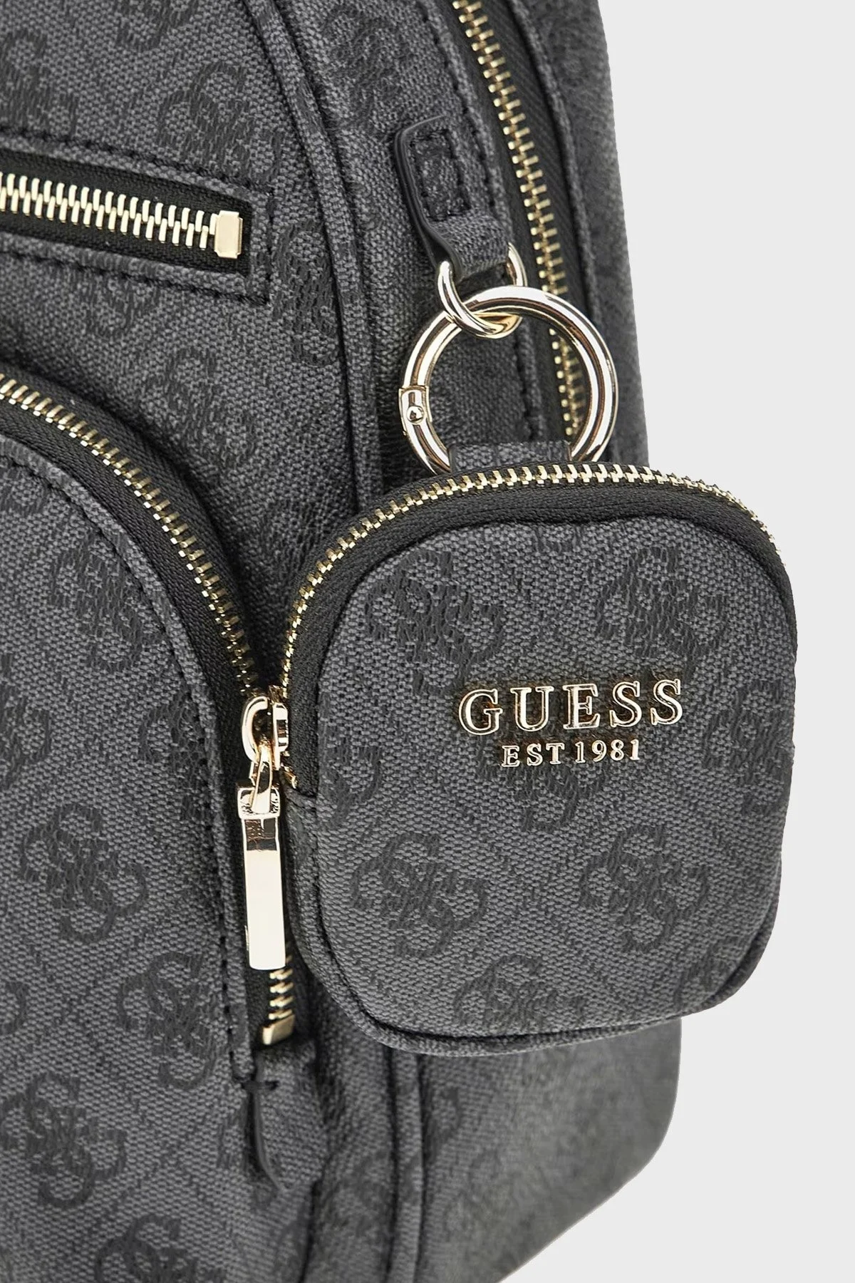Guess Power Logolu Mini Cüzdanlı Ayarlanabilir Çift Omuz Askılı HWSL9006320 Bayan Sırt Çantası HWSL90 06320 CLO ANTRASİT - 5