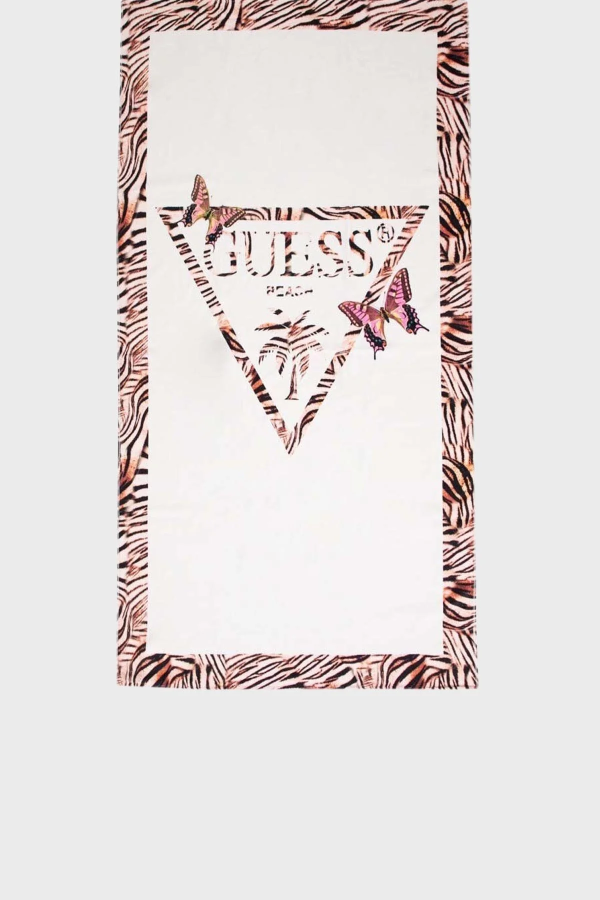 Guess Printed Pamuklu 180*100 cm E4GZ05KBN40 Bayan Plaj Havlusu E4GZ05 KBN40 G6K5 EKRU - 1