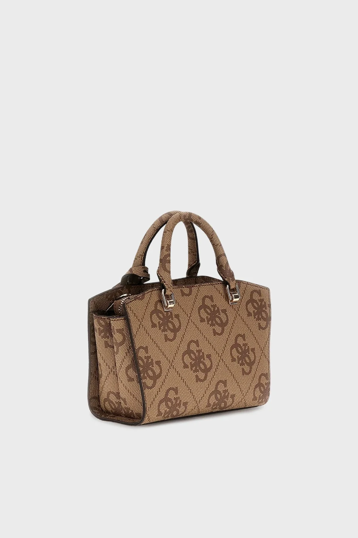 Guess Queensland 4G Logo Baskılı Çıkarılabilir Askılı Mini HWOS9655760 Bayan Çanta HWOS96 55760 LTL KAHVE - 3