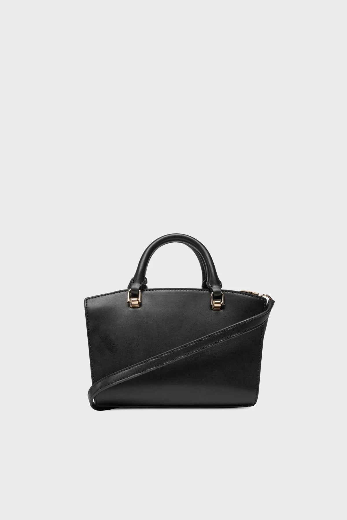 Guess Queensland Logolu Çıkarılabilir Askılı Mini HWVG9655760 Bayan Çanta HWVG96 55760 BLA SİYAH - 3