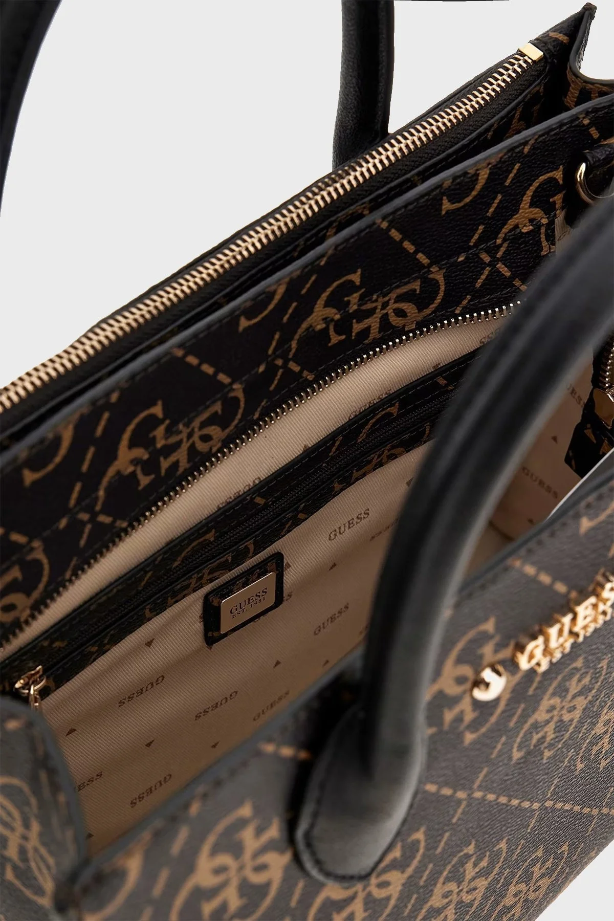 Guess Rea Logolu Çıkarılabilir Omuz Askılı Bayan Çanta HWSG8963060 BNL KAHVE - 3
