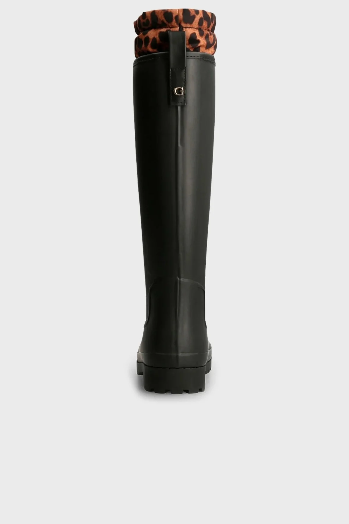 Guess Reisa Büzgülü Leopar Desenli Bayan Çizme FL7REI RUB11 BLACK SİYAH - 4
