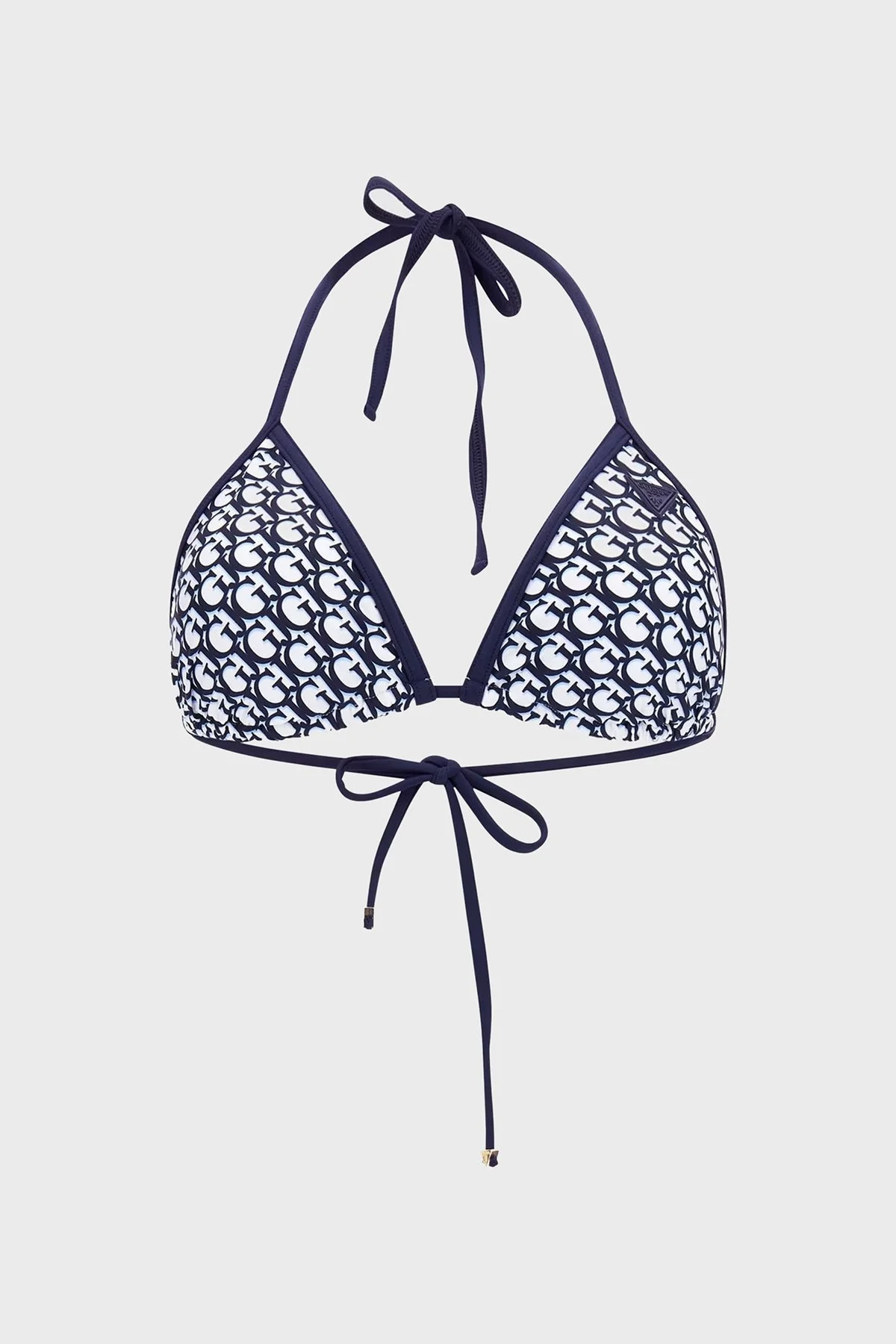 Guess Removable Üçgen Bağlamalı Dolgulu E4GJ32MC04R Bayan Bikini Üstü E4GJ32 MC04R P7NP LACİVERT-BEYAZ - 4