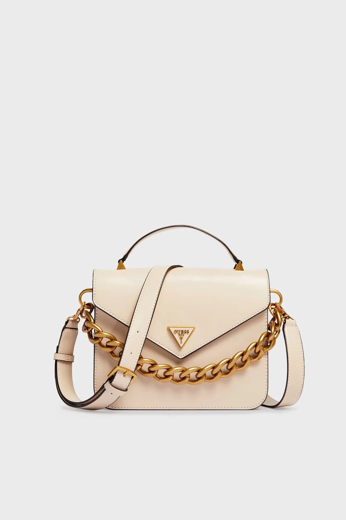 Guess Retour Zincir Detaylı Çıkarılabilir Askılı Bayan Çanta HWVB8664200 LGR BEJ - 1