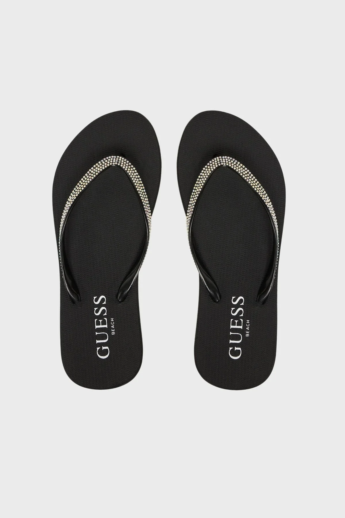 Guess Rhinestone Taşlı Parmak Arası E5GZ05BB00F Bayan Terlik E5GZ05 BB00F JBLK SİYAH - 2