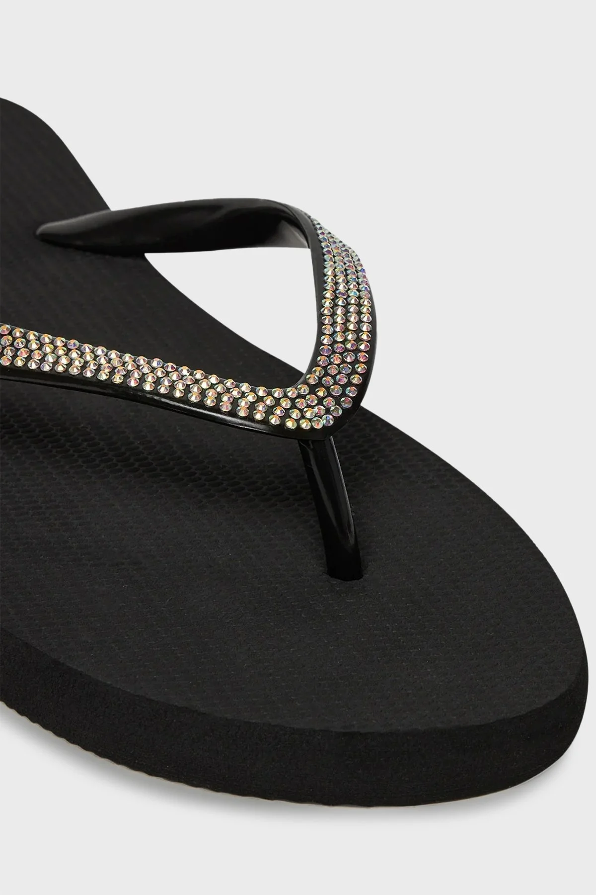 Guess Rhinestone Taşlı Parmak Arası E5GZ05BB00F Bayan Terlik E5GZ05 BB00F JBLK SİYAH - 5