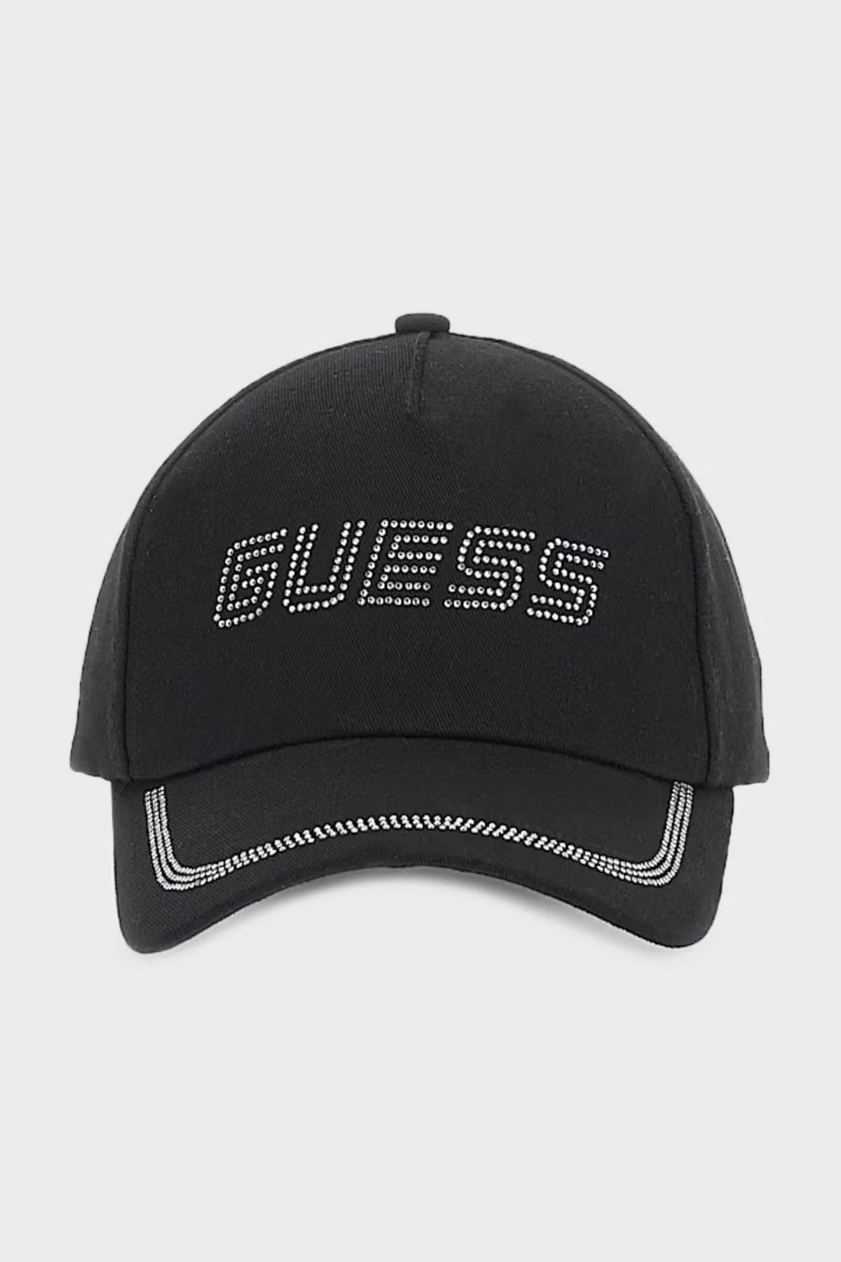 Guess Rhinestones Taşlı Logolu Pamuklu V4GZ00WFKN0 Bayan Şapka V4GZ00 WFKN0 JBLK SİYAH - 1