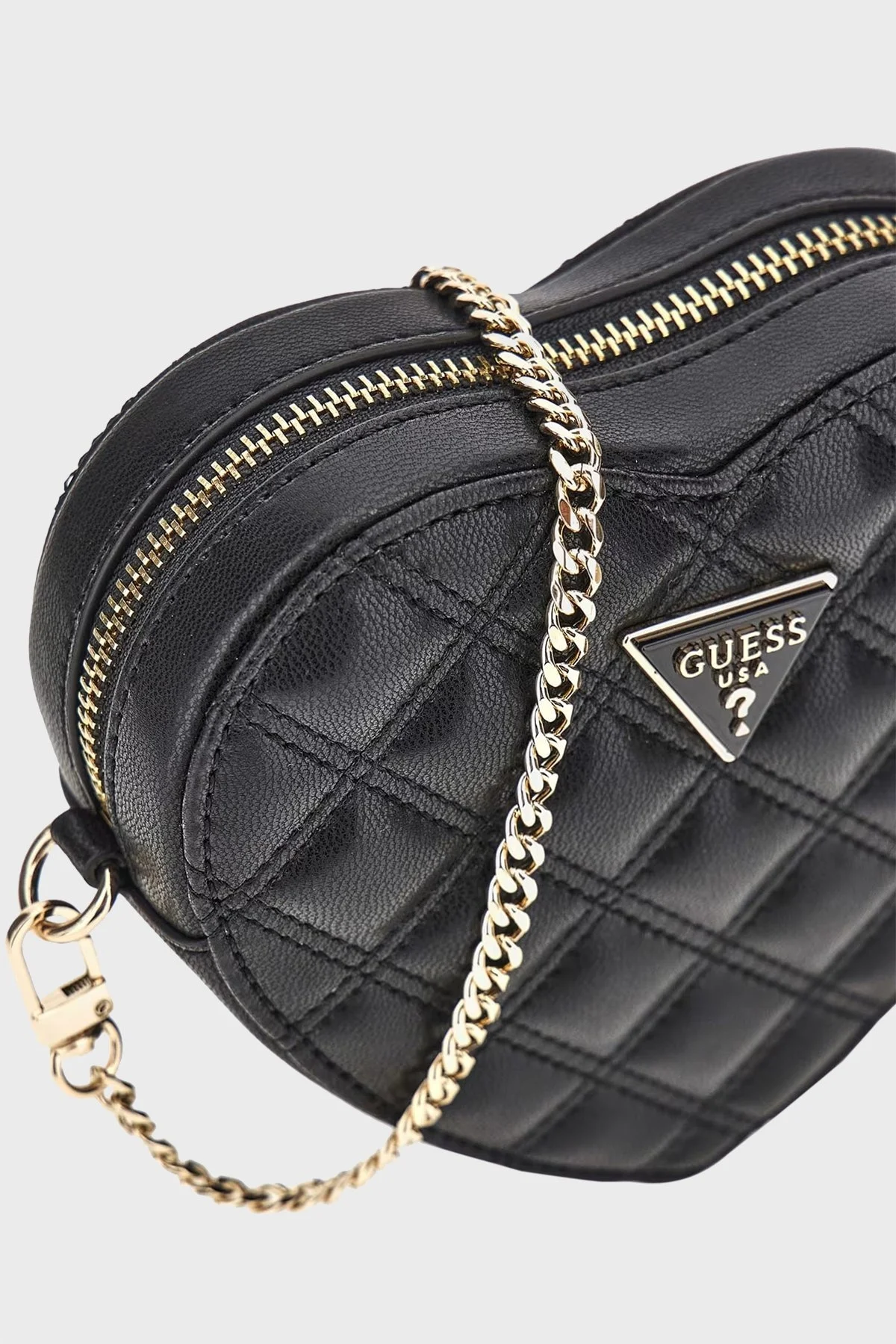 Guess Rianee Zincir Askılı Kalp Desenli HWQG9236770 Bayan Çanta HWQG9236770 BLA SİYAH - 4