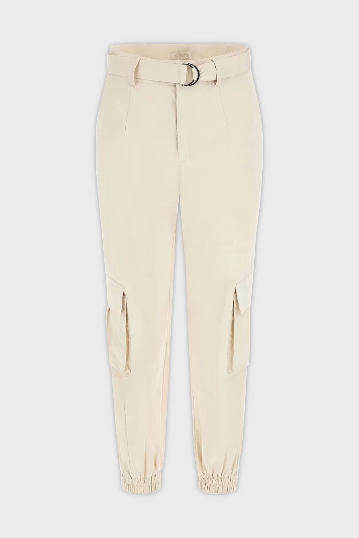 Guess Riko Normal Bel Relaxed Fit Kargo W4RB18WFVV0G1M5 Bayan Pantolon W4RB18WFVV0 G1M5 EKRU - 6