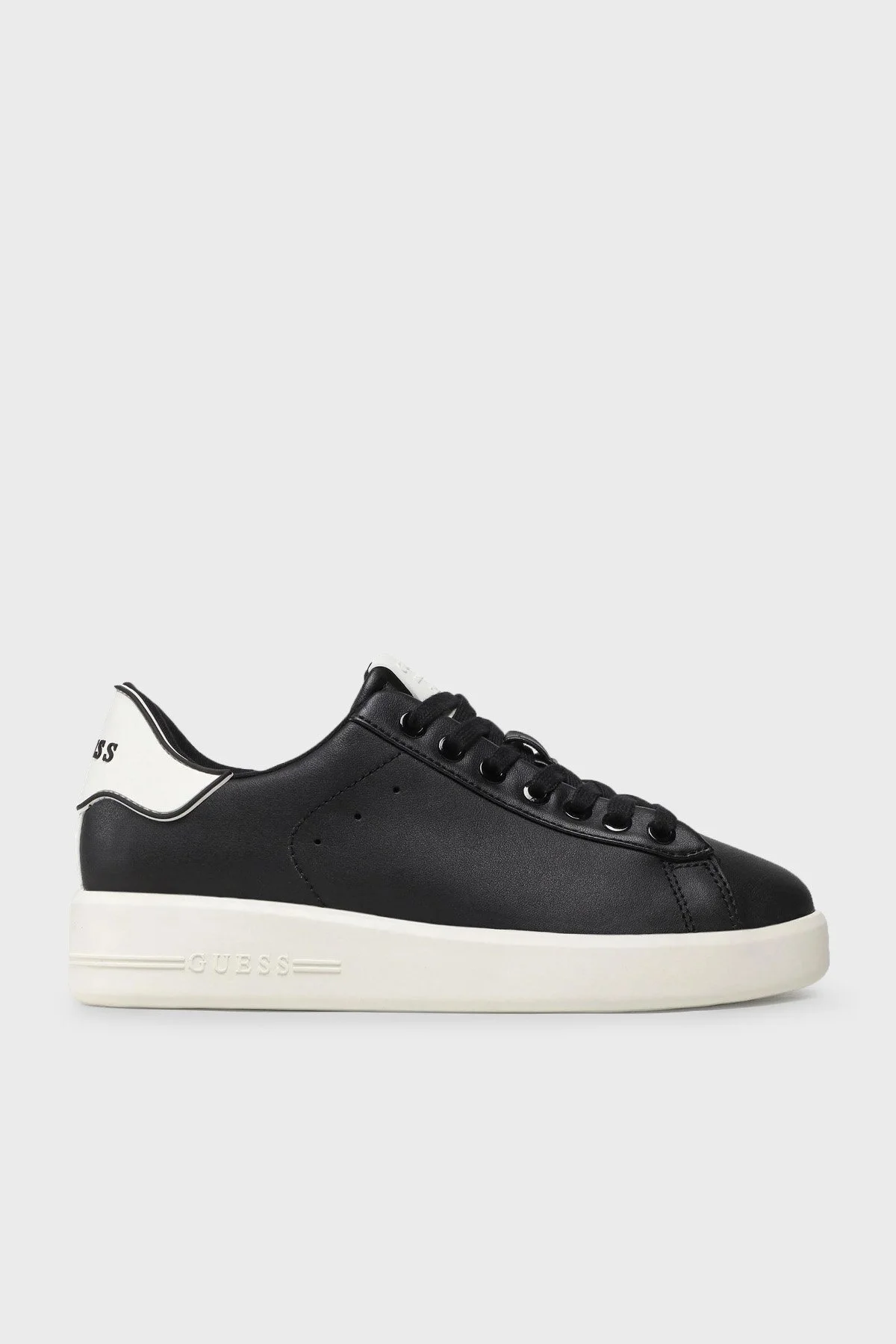 Guess Rockies Logolu Deri Sneaker Bayan Ayakkabı FL6RKE LEA12 BLACK SİYAH - 1